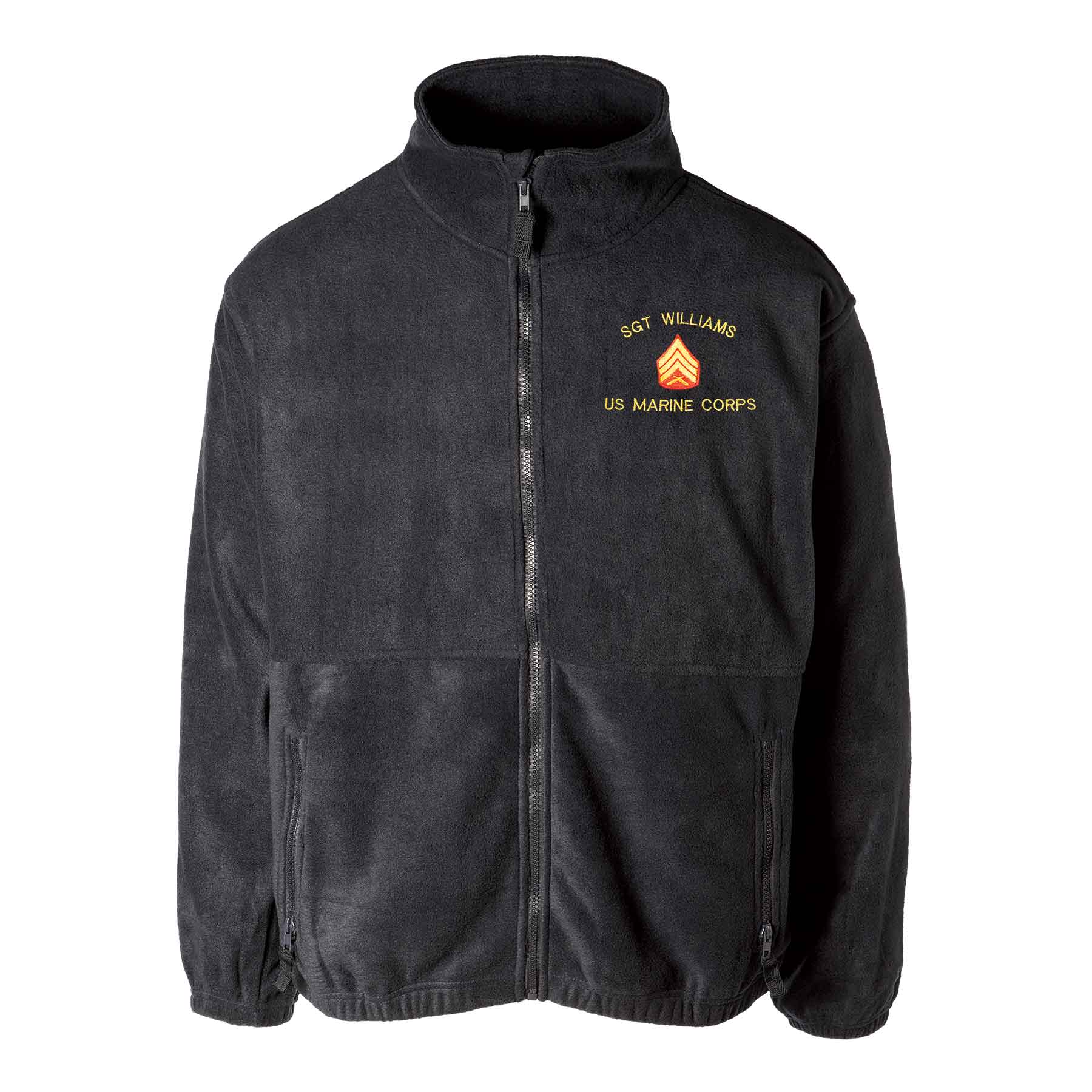 Custom USMC Embroidered Full Zip Fleece Jacket