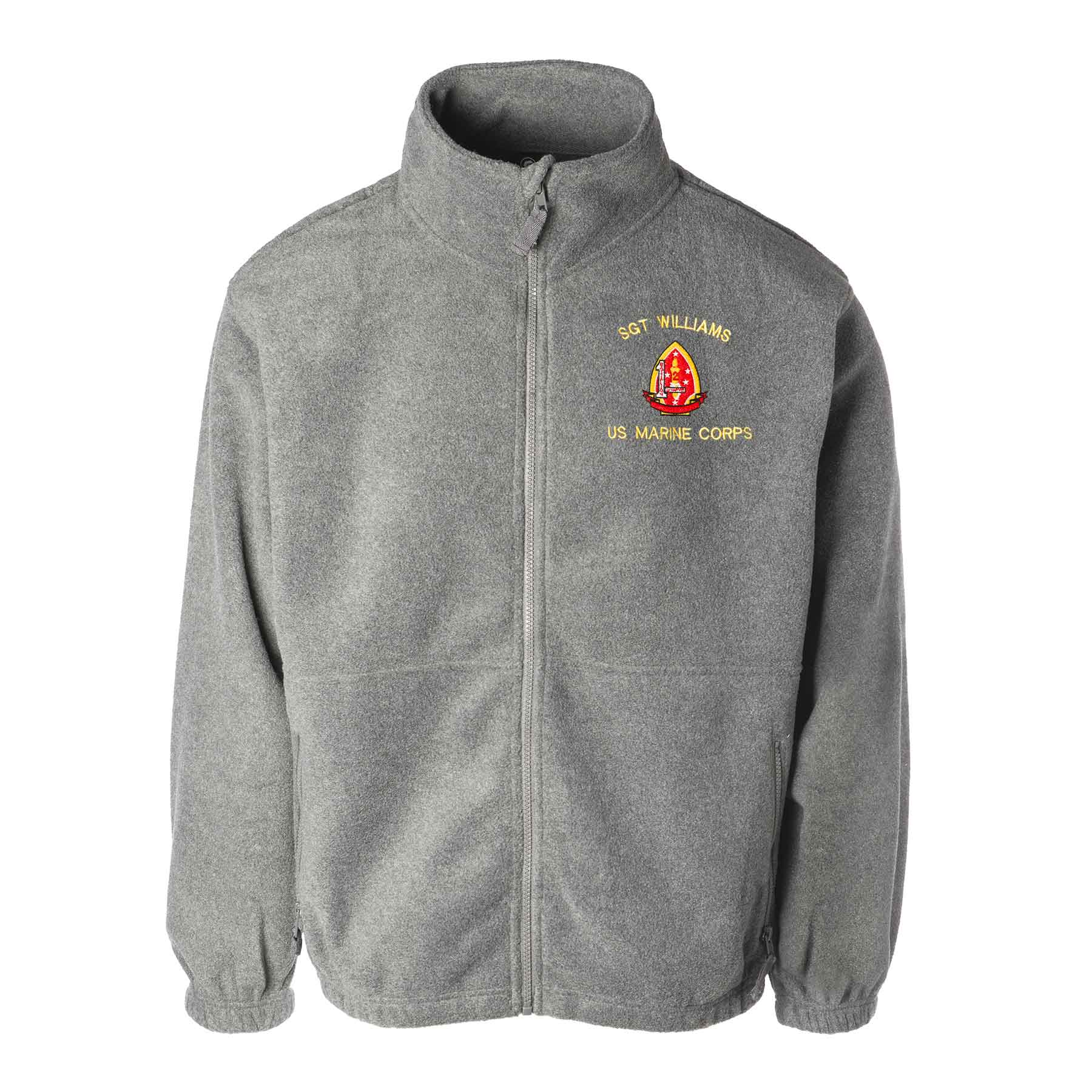 1st Battalion 2nd Marines Embroidered Fleece Full Zip - Image 2