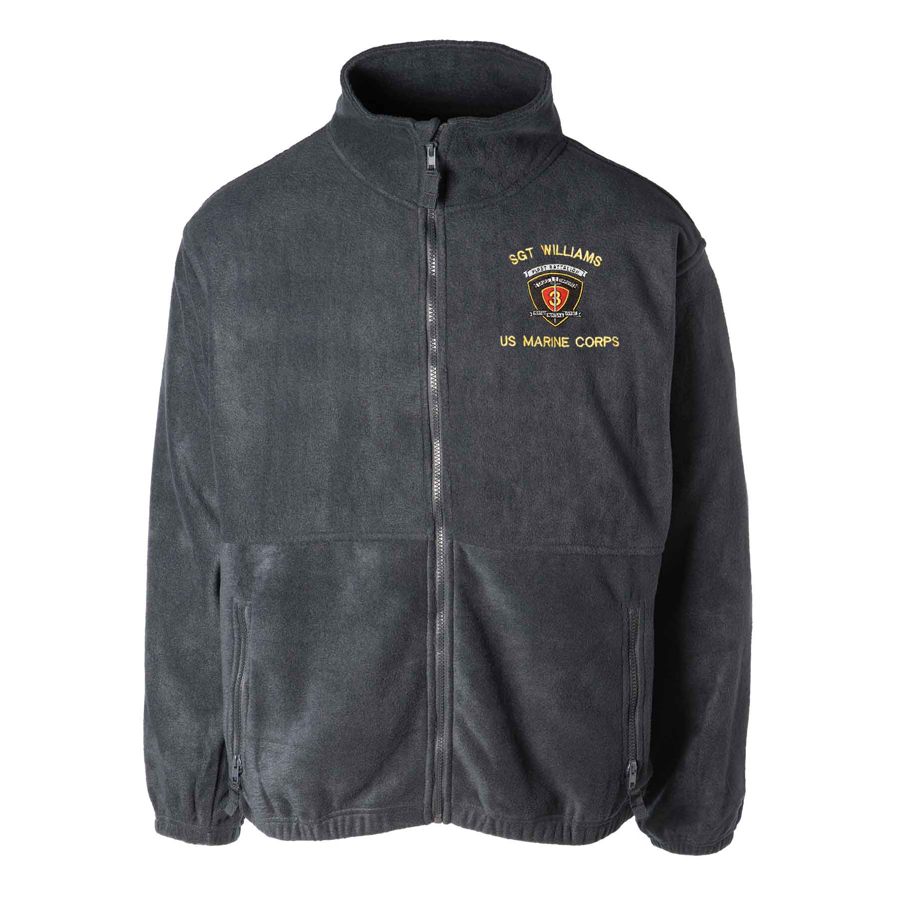 1st Battalion 3rd Marines Embroidered Fleece Full Zip