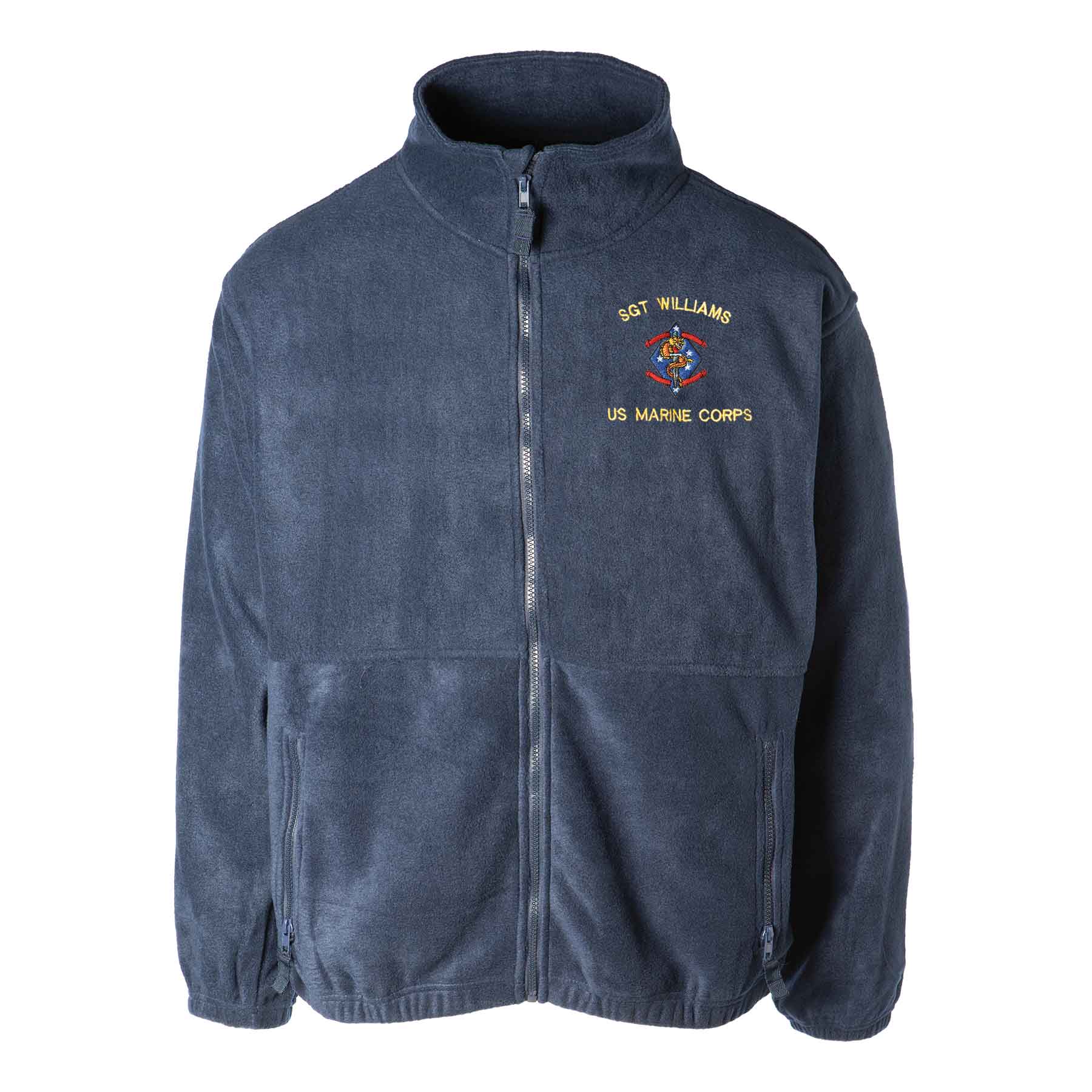 1st Battalion 4th Marines Embroidered Fleece Full Zip - Image 3