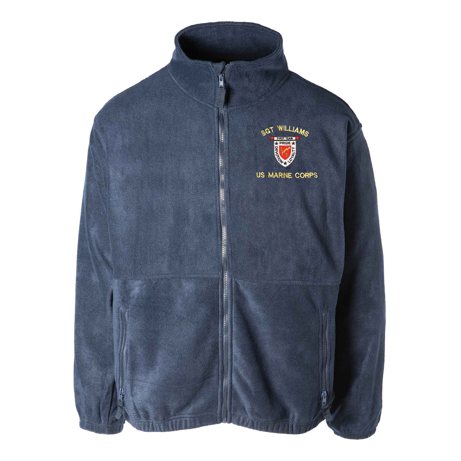 1st Battalion 7th Marines Embroidered Fleece Full Zip - Image 3