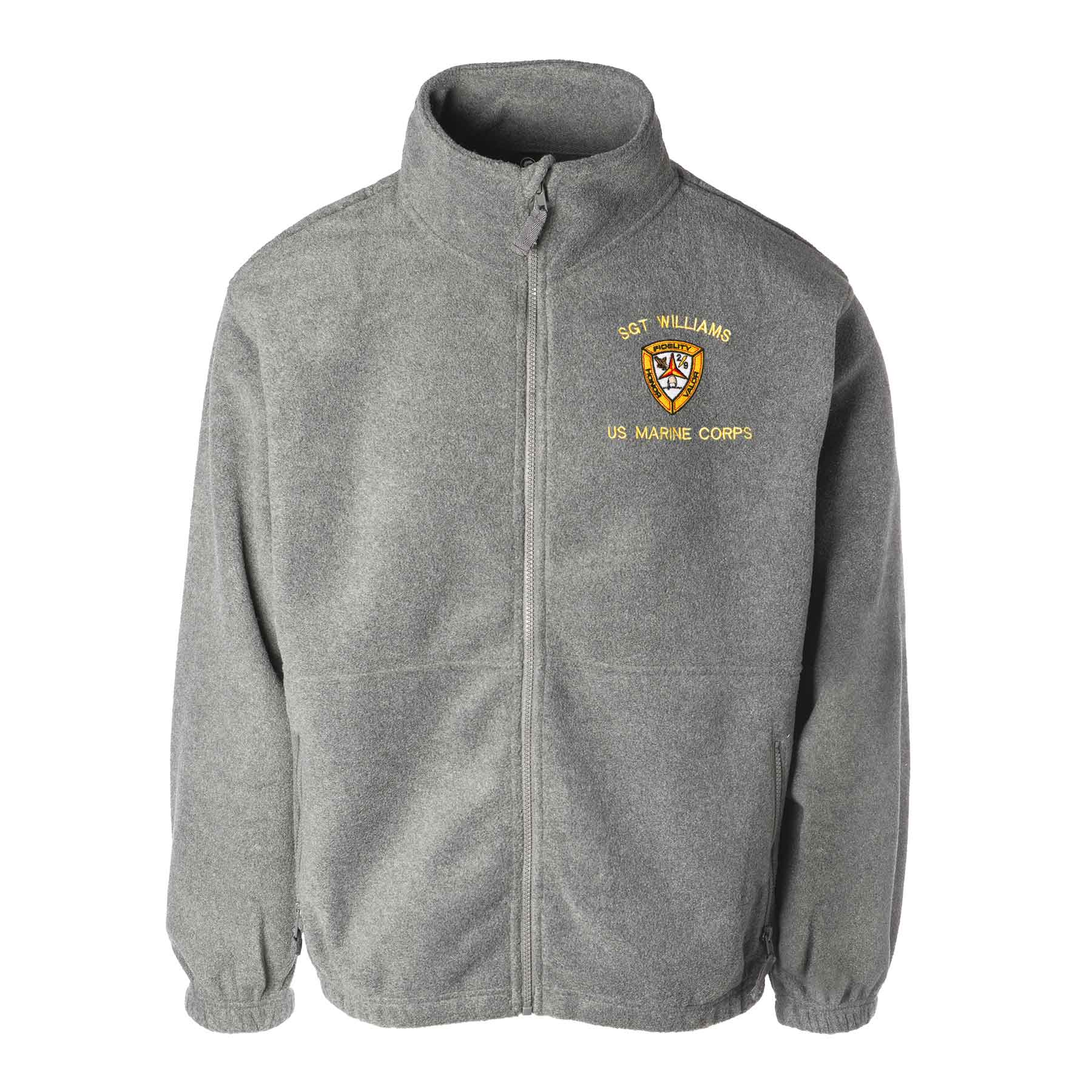 2nd Battalion 9th Marines Embroidered Fleece Full Zip - Image 2