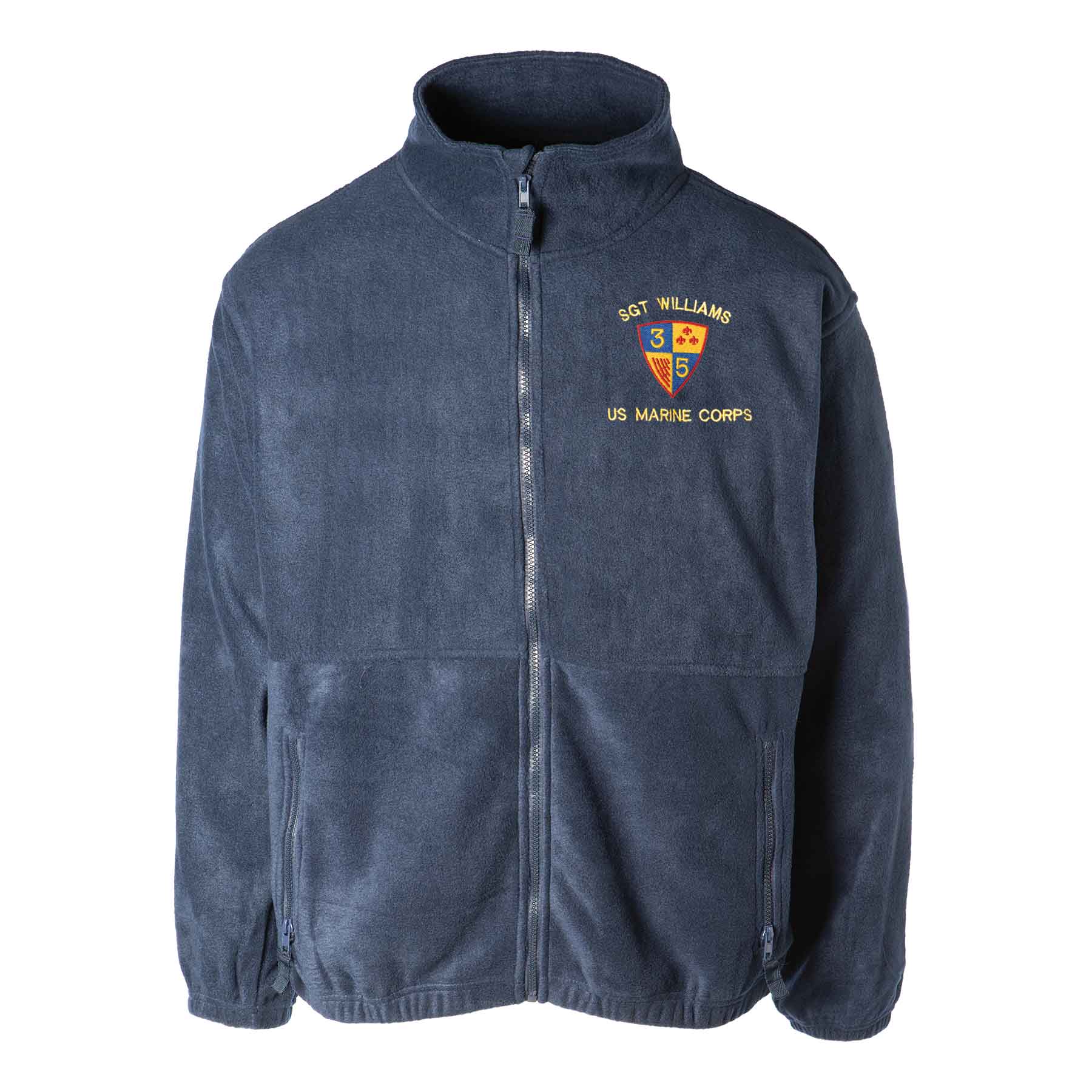3rd Battalion 5th Marines Embroidered Fleece Full Zip - Image 3