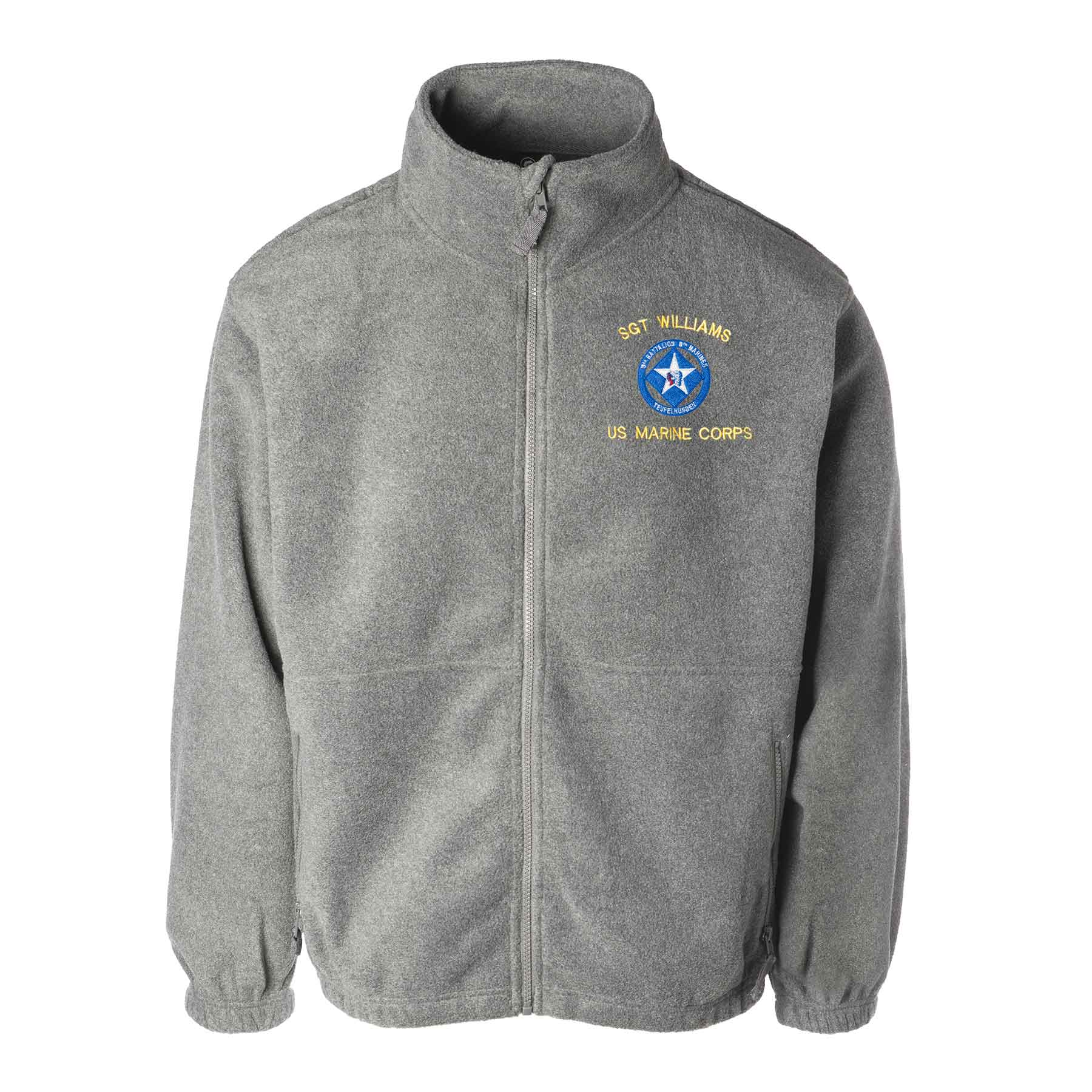 3rd Battalion 6th Marines Embroidered Fleece Full Zip - Image 2
