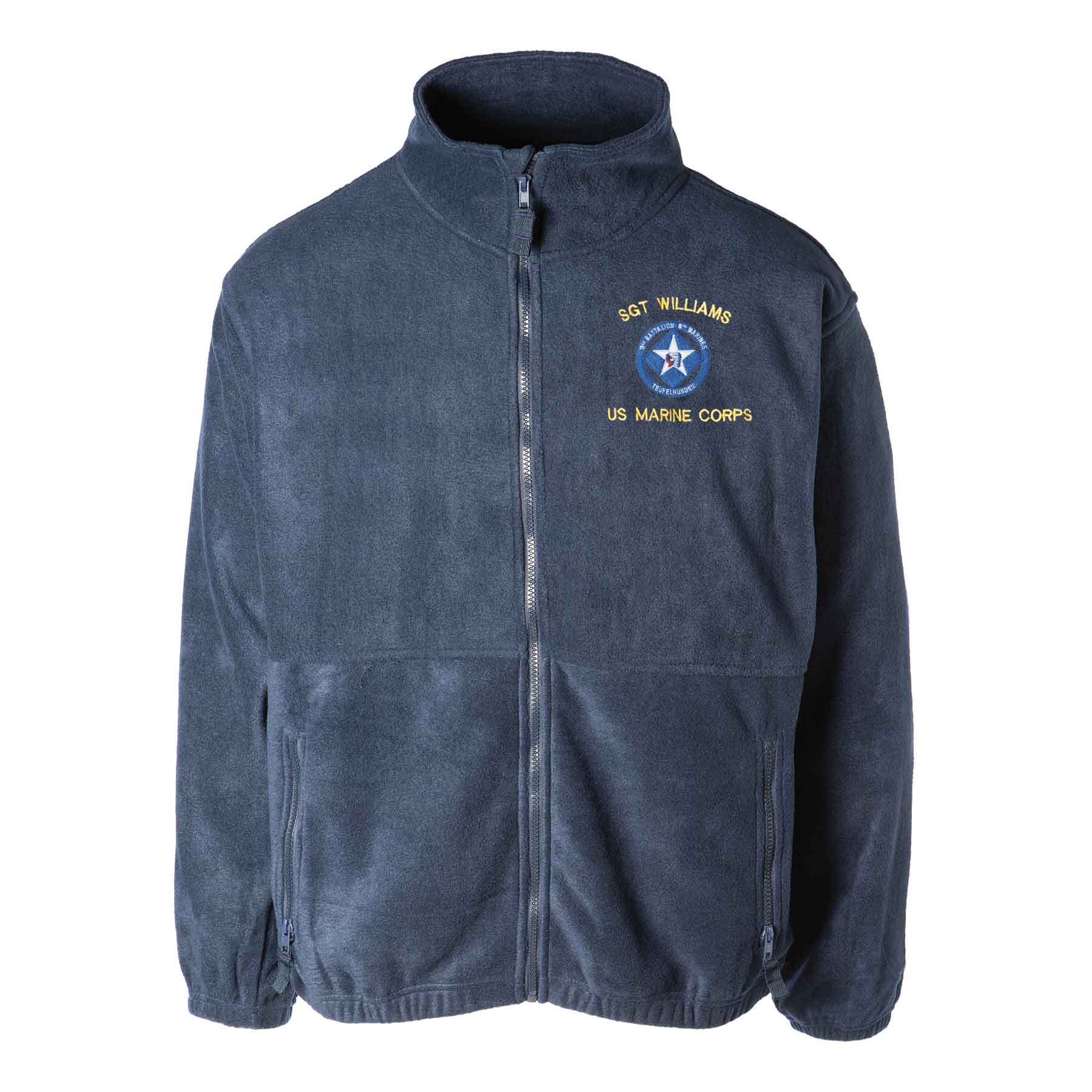 3rd Battalion 6th Marines Embroidered Fleece Full Zip - Image 3