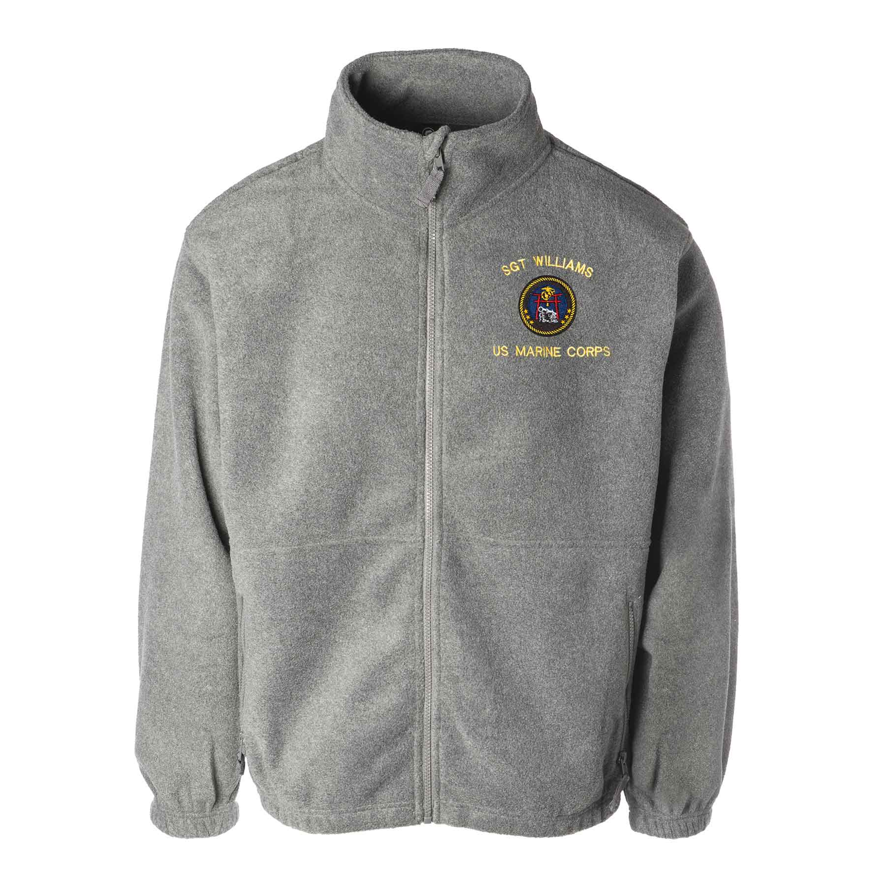 Marine Corps Security Force Embroidered Fleece Full Zip - Image 2