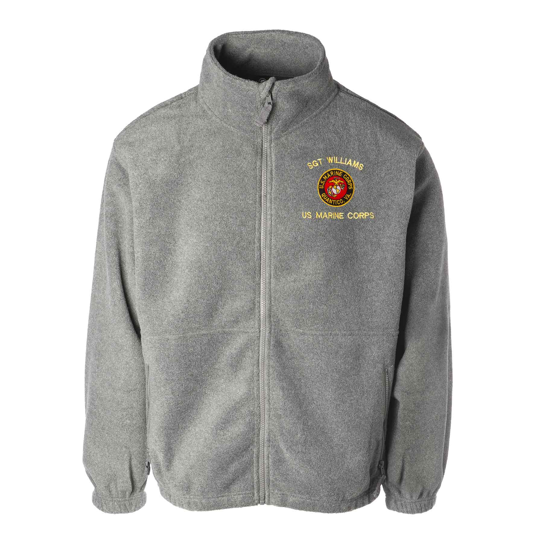 Quantico Virginia Embroidered Fleece Full Zip - Image 2