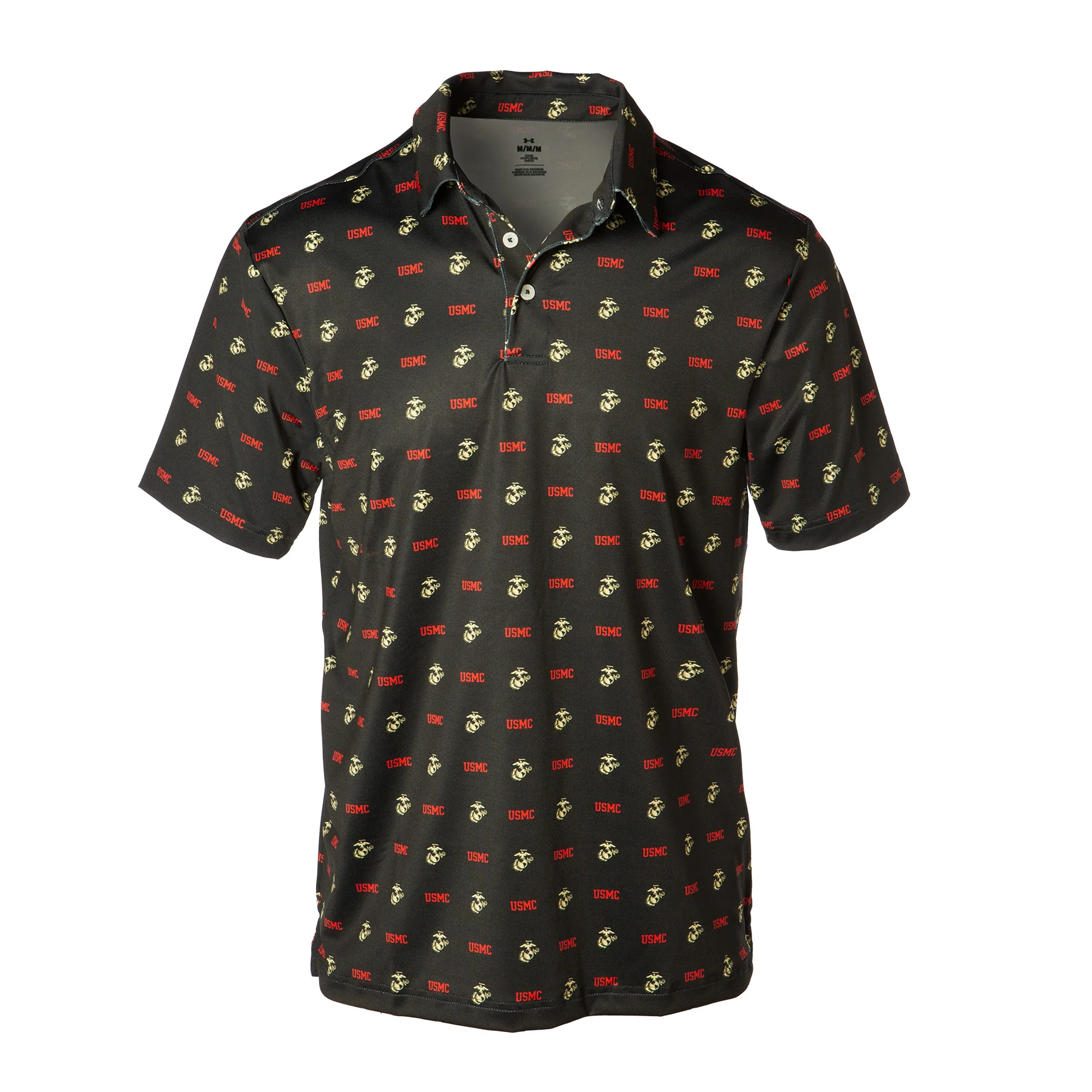 Under Armour USMC EGA Black Polo