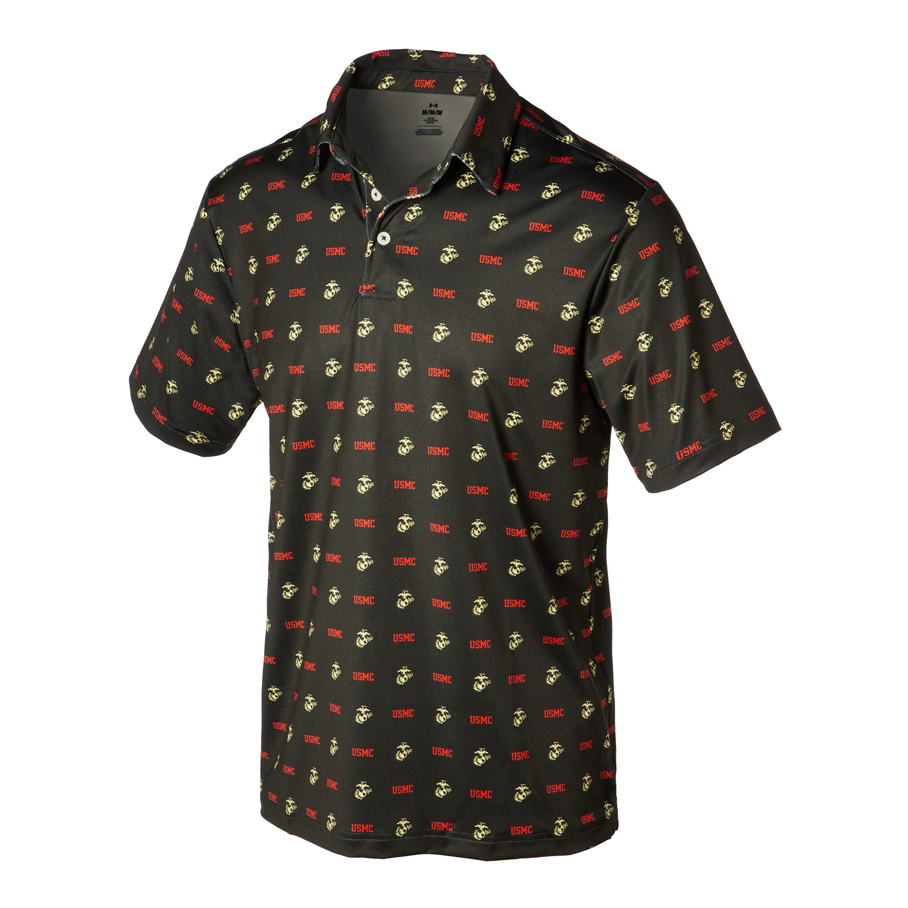 Under Armour USMC EGA Black Polo - Image 2