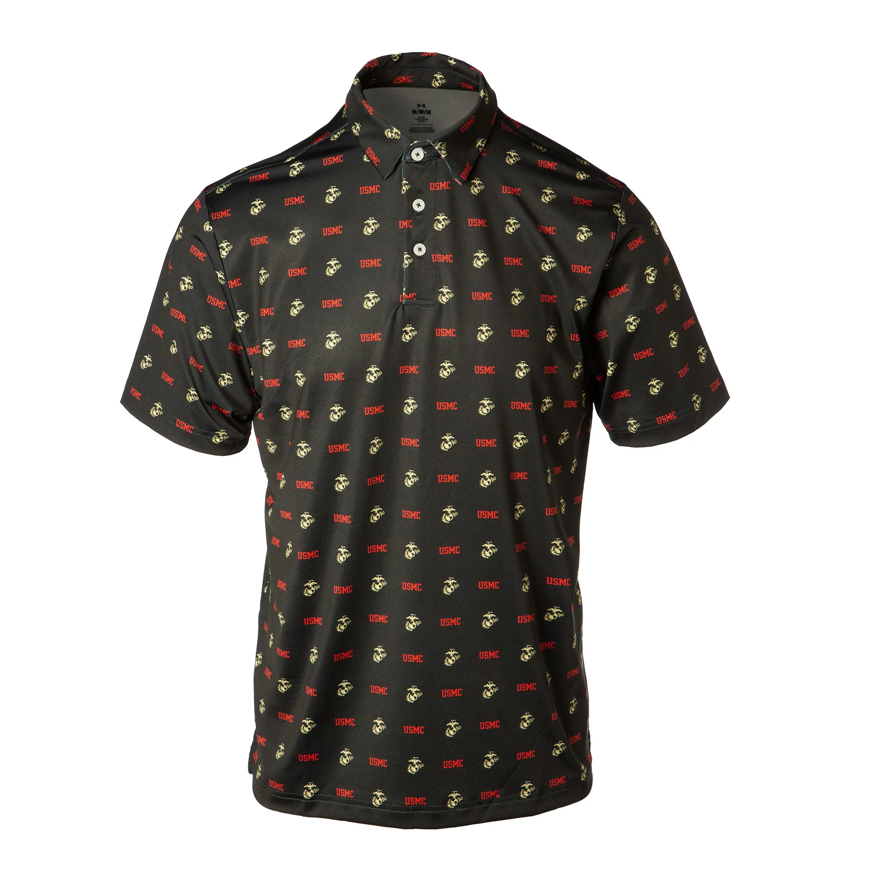Under Armour USMC EGA Black Polo - Image 3