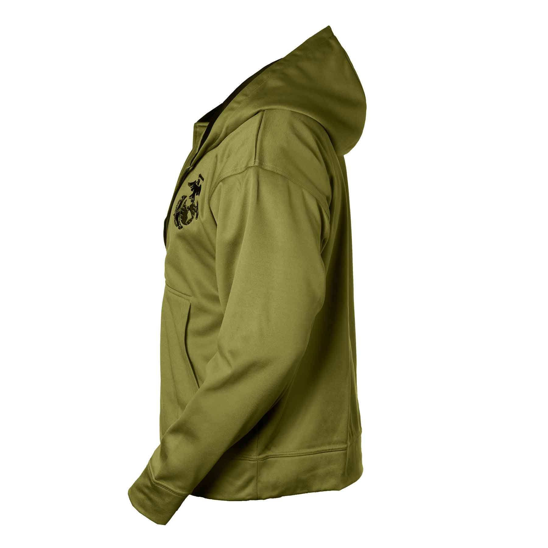 USMC Half Zip Hoodie- OD green - Image 10