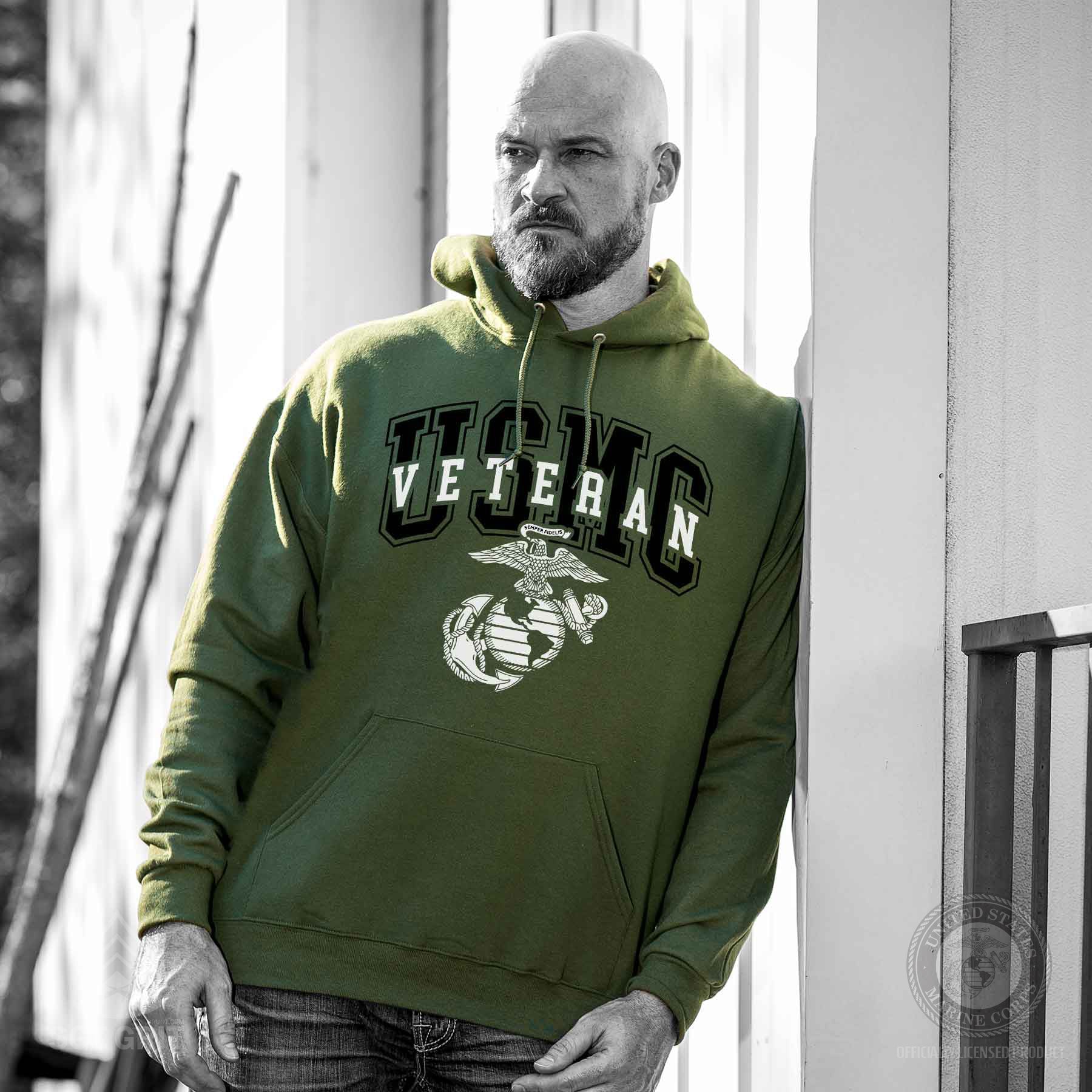 USMC Veteran Overlay Hoodie - Image 2