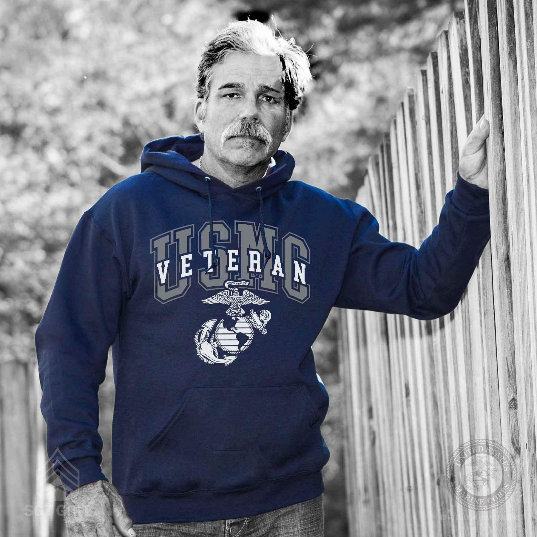 USMC Veteran Overlay Hoodie - Image 5