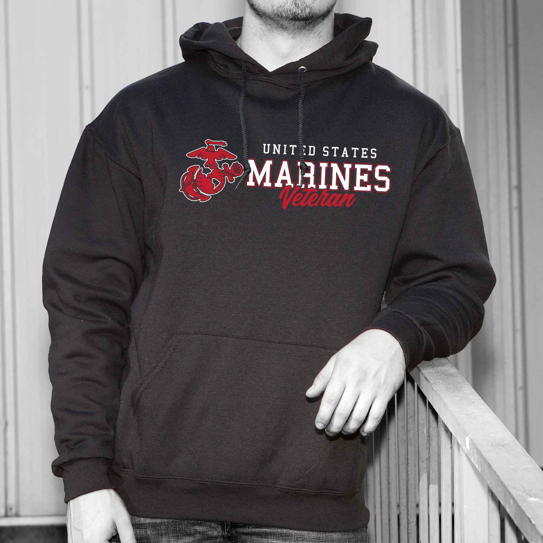 USMC Veteran Script Hoodie - Image 5