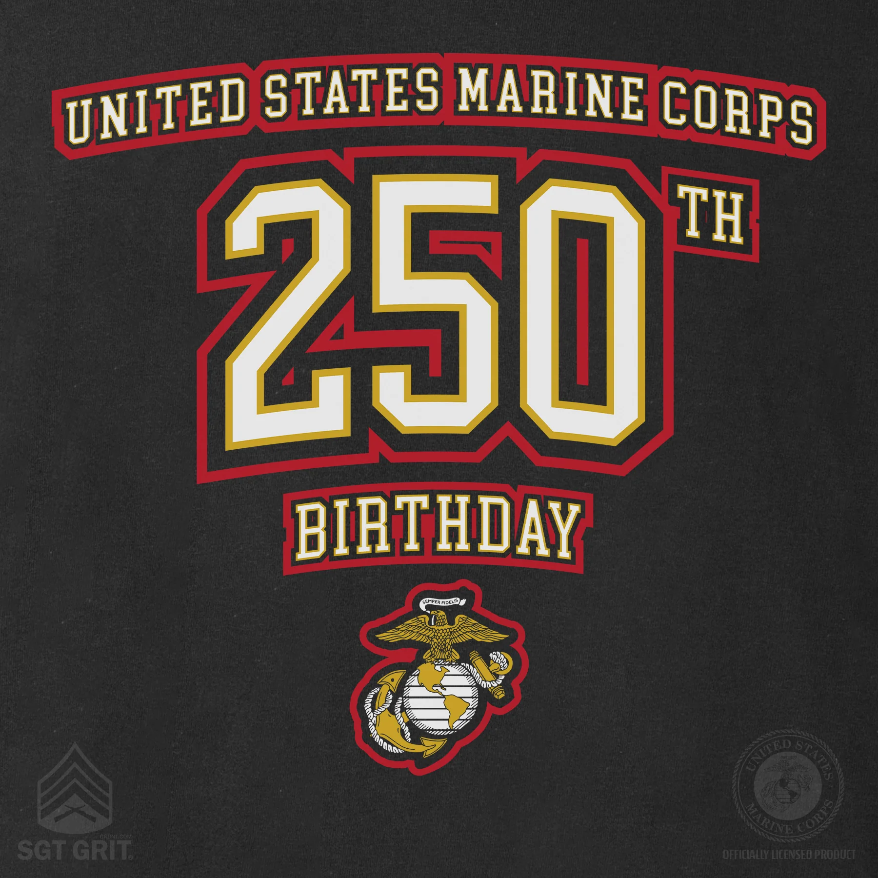 USMC 250th Birthday Athletic Hoodie - Image 3