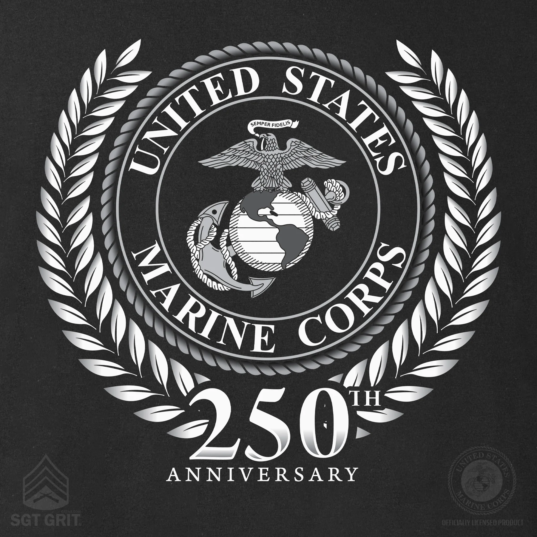 USMC 250th Anniversary Grayscale Hoodie - Image 3