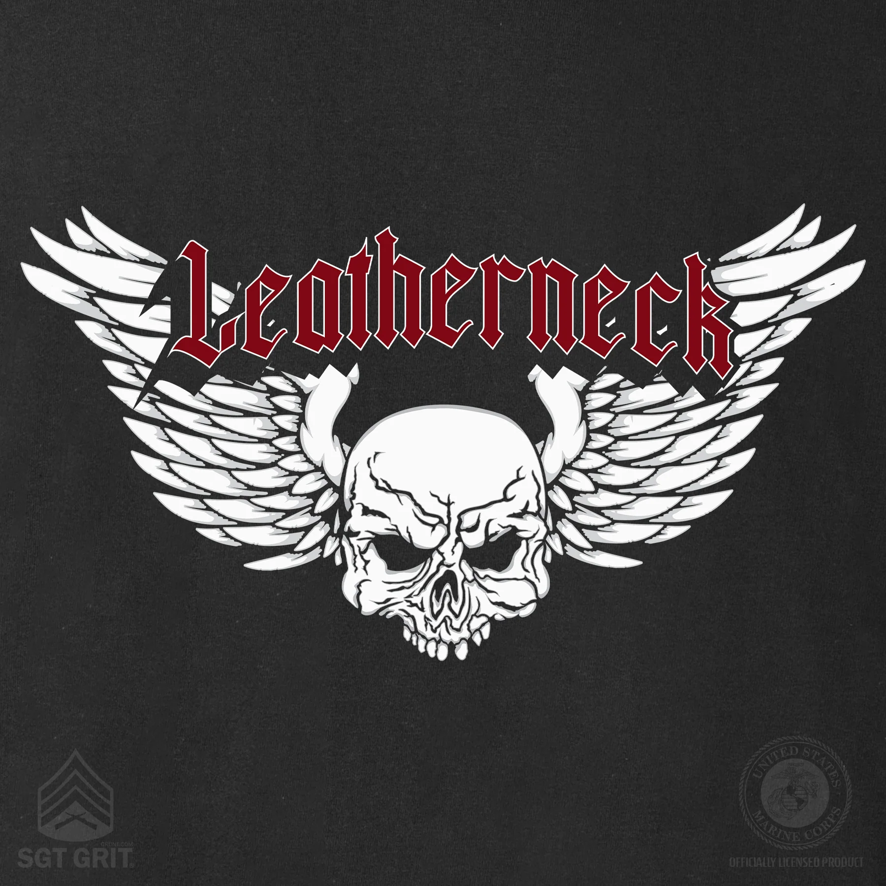 Leatherneck Skull Hoodie - Black - Image 3