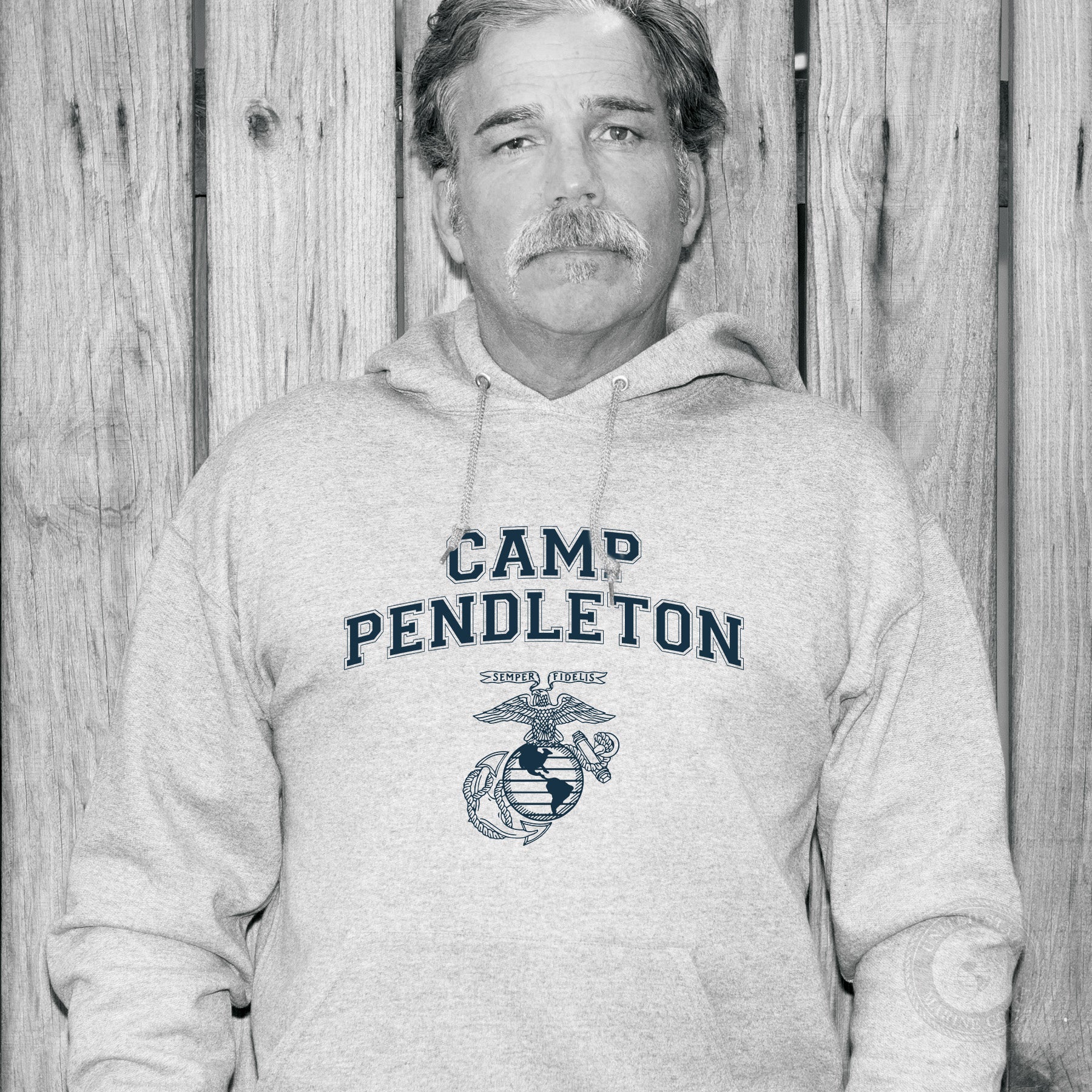 Marine Corps Base Collegiate EGA Hoodie - Image 2