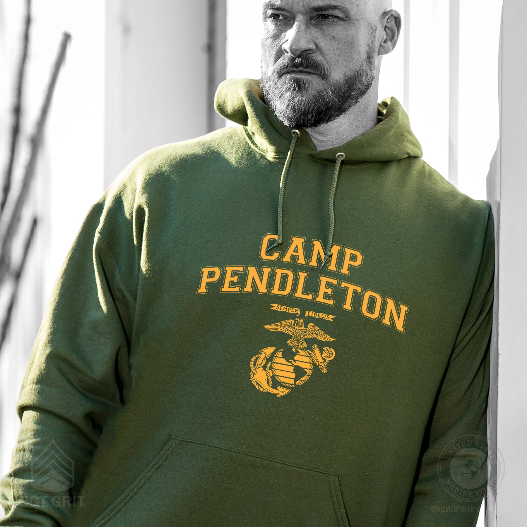 Marine Corps Base Collegiate EGA Hoodie - Image 6
