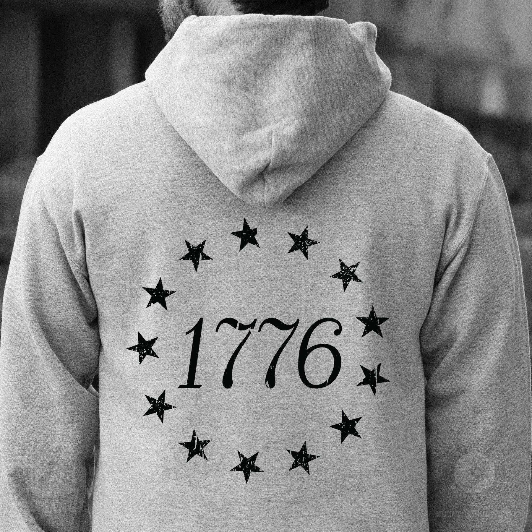 1776 Betsy Ross Flag Hoodie - Back Design - Image 3