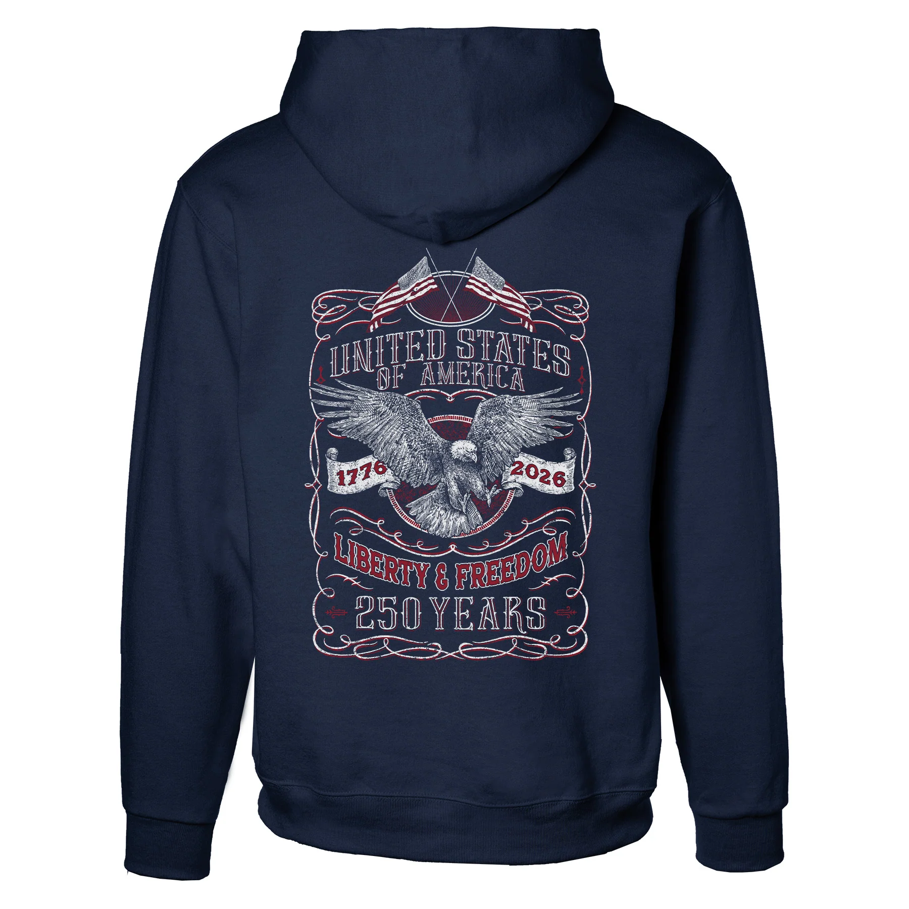 250 Years of Liberty & Freedom Hoodie - Back Design - Image 4
