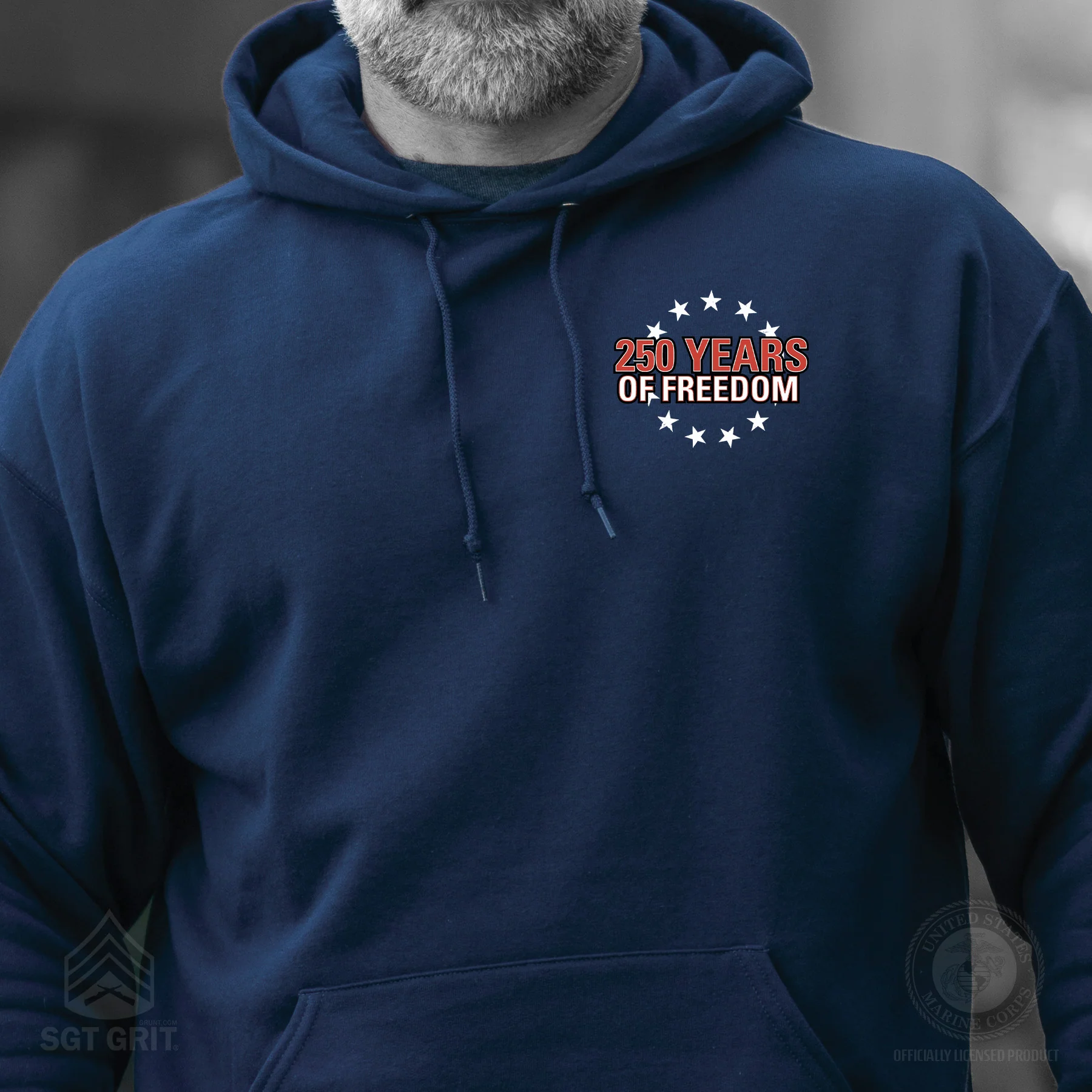 Cheers to 250 Years of Freedom Hoodie - Back Design - Image 2