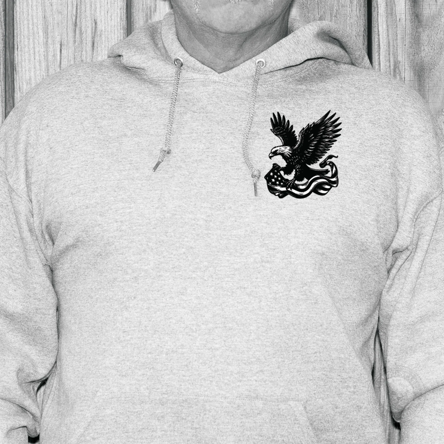 We The People 250 Years Eagle Hoodie- Back Design - Image 2