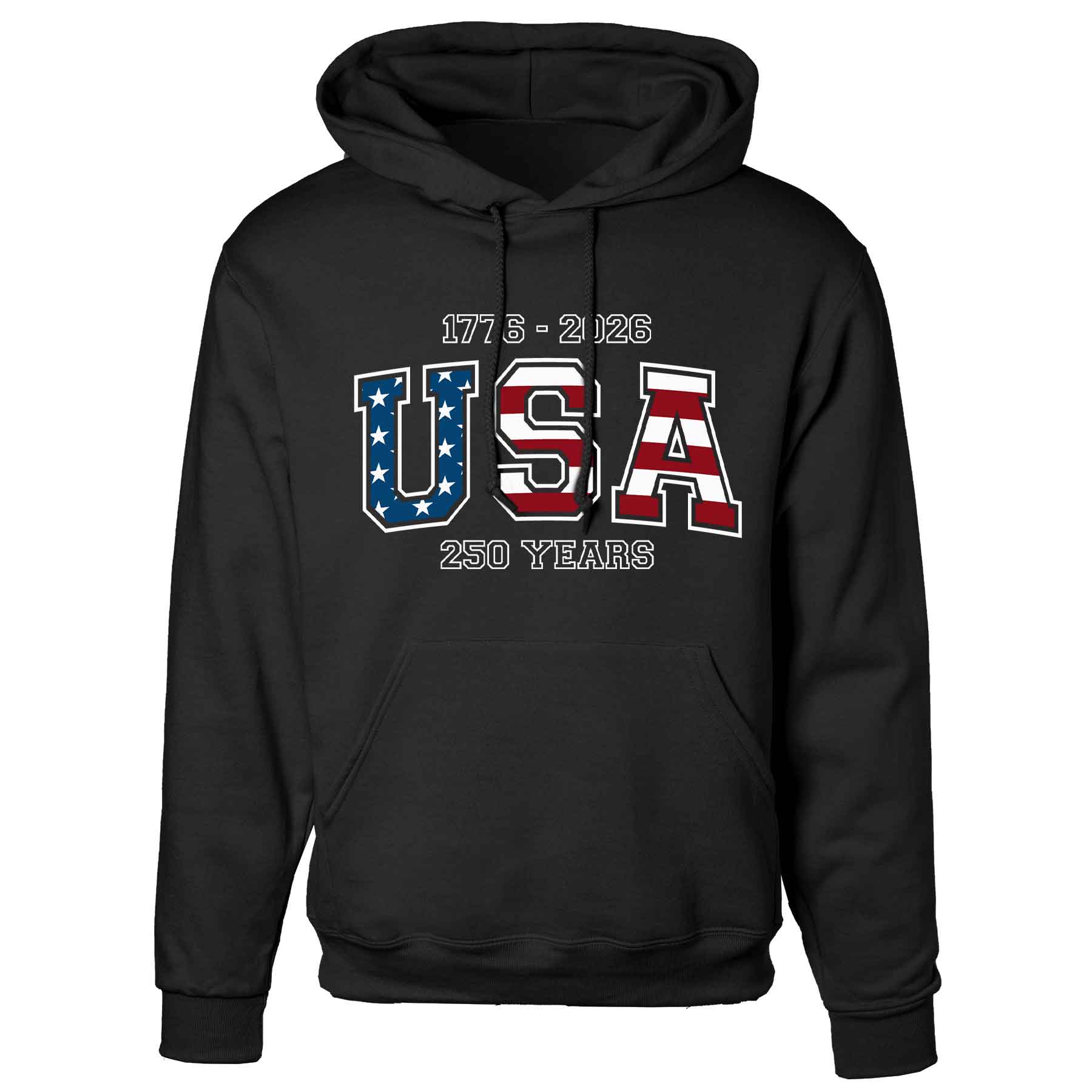 USA 250 Years Flag Hoodie