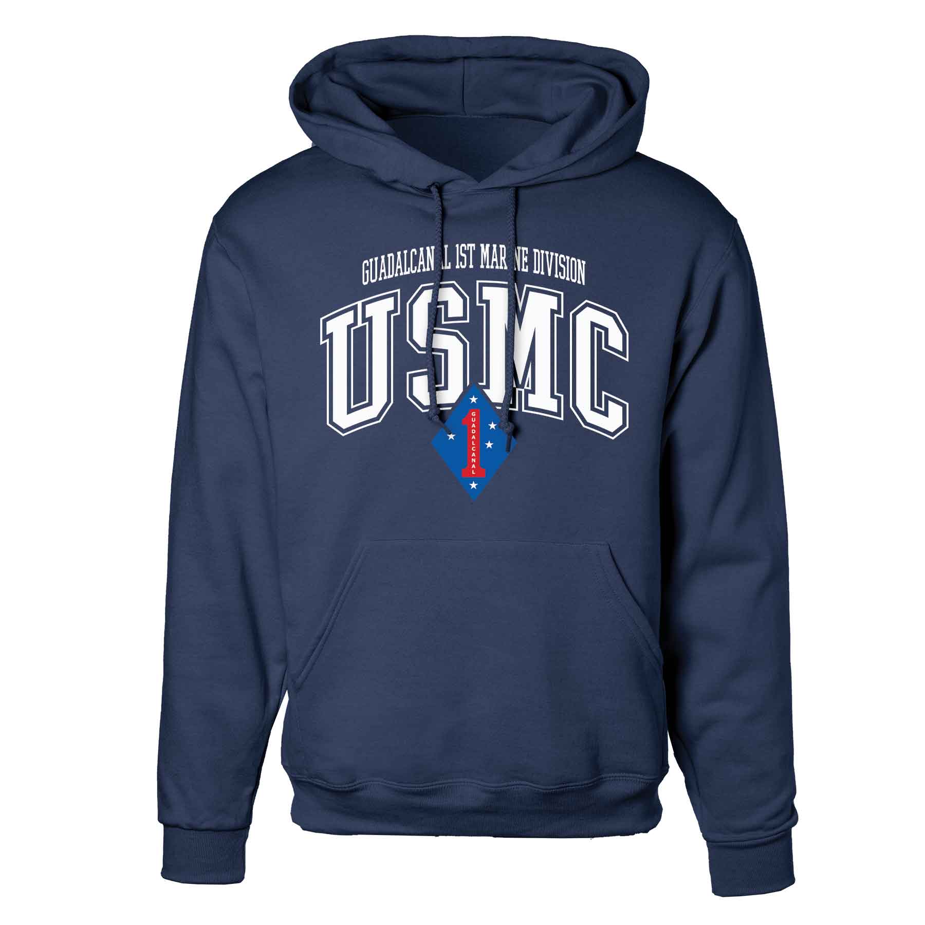 Guadalcanal 1st Marine Division Arched Hoodie - Image 3