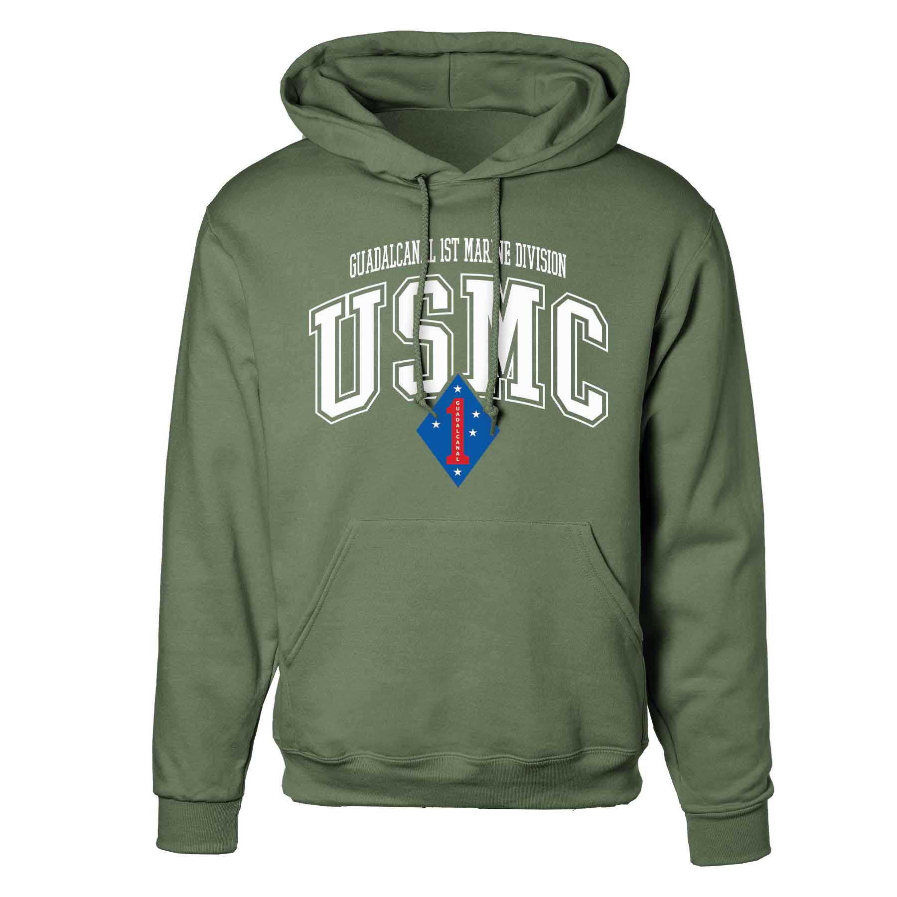 Guadalcanal 1st Marine Division Arched Hoodie - Image 4