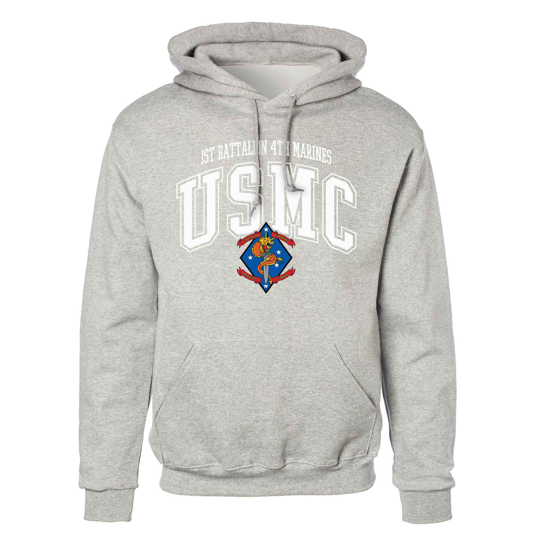 1st Battalion 4th Marines Arched Hoodie - Image 2