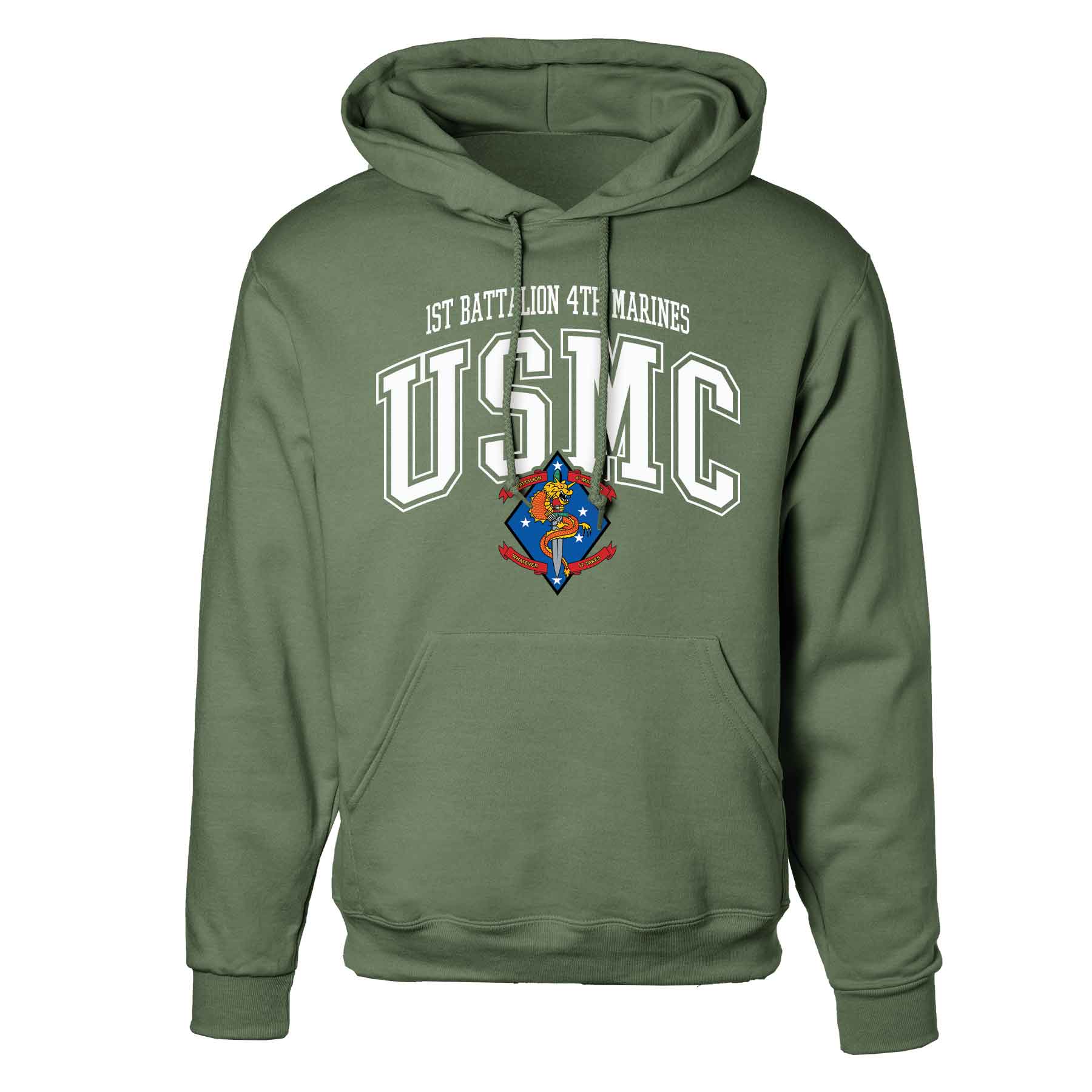 1st Battalion 4th Marines Arched Hoodie - Image 4