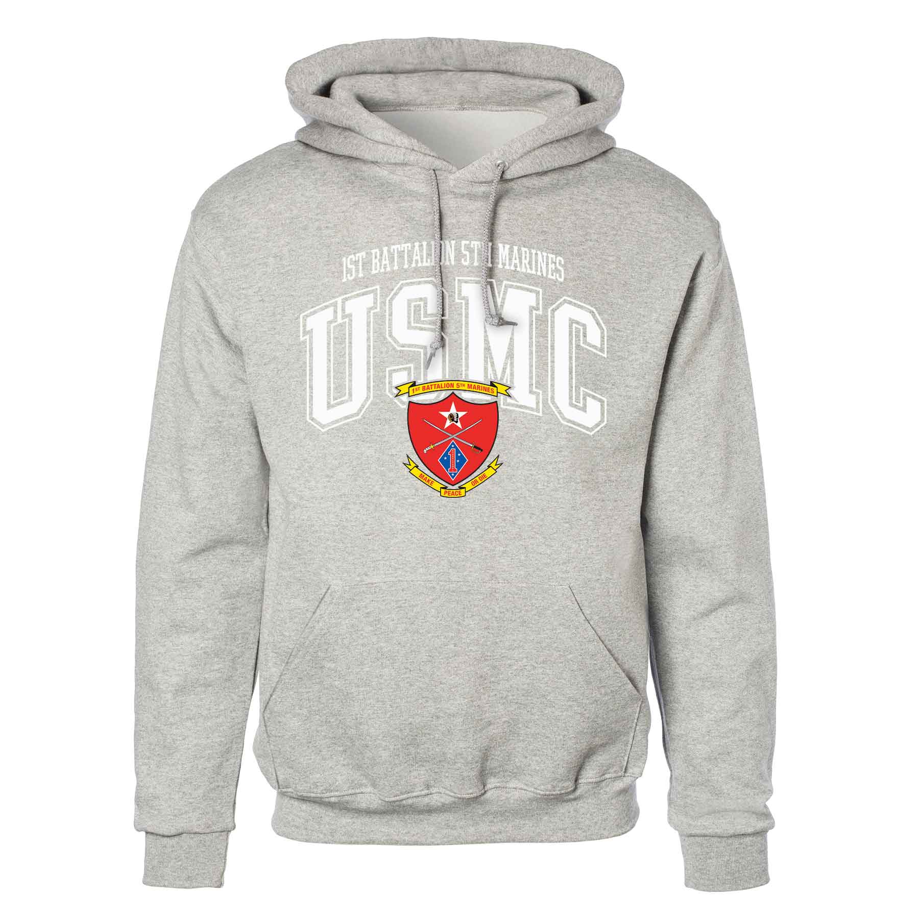 1st Battalion 5th Marines Arched Hoodie - Image 2