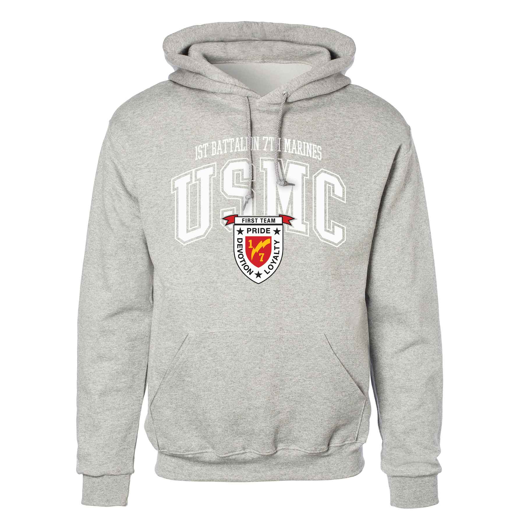 1st Battalion 7th Marines Arched Hoodie - Image 2