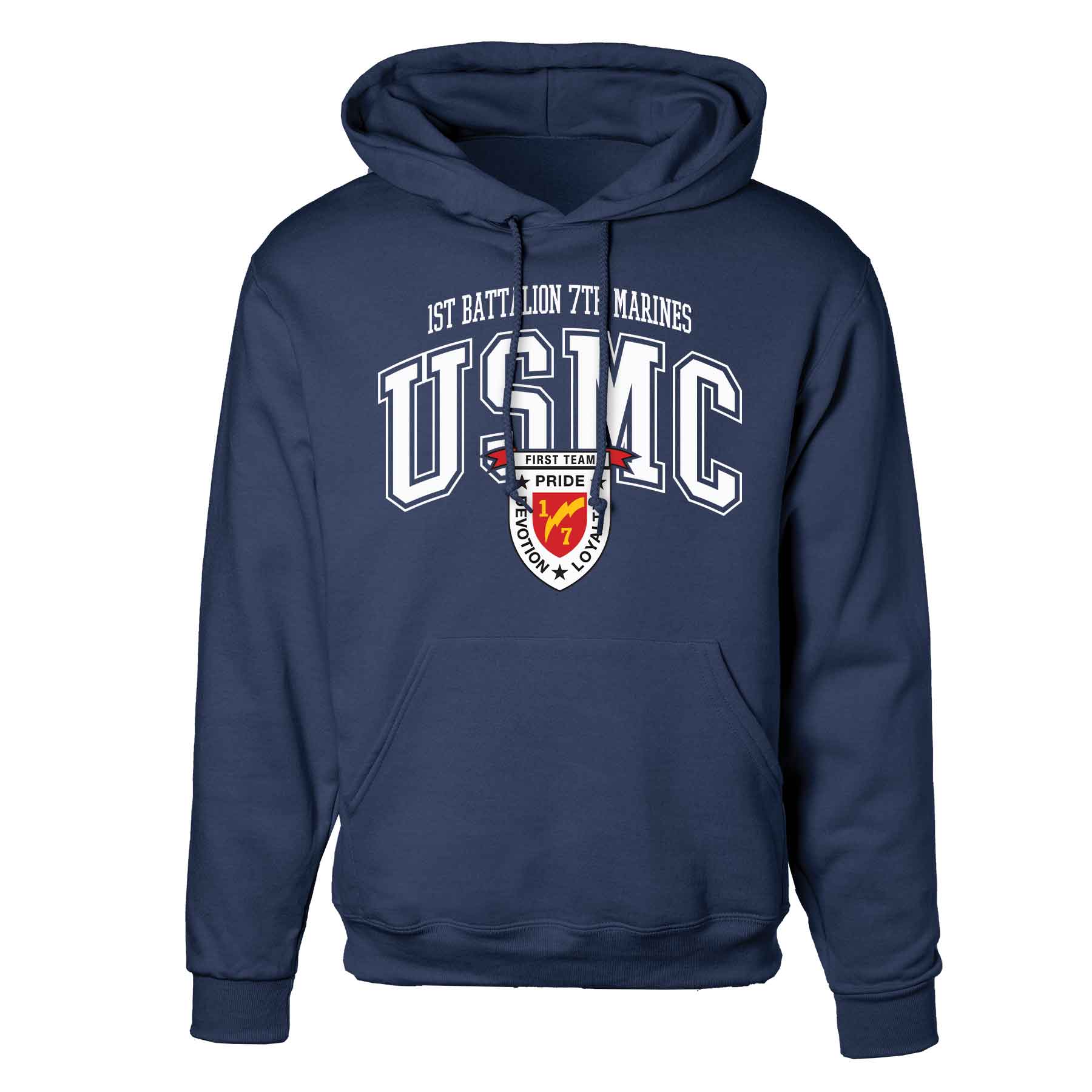 1st Battalion 7th Marines Arched Hoodie - Image 3