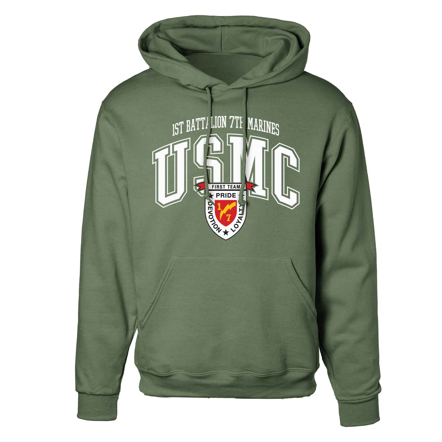 1st Battalion 7th Marines Arched Hoodie - Image 4