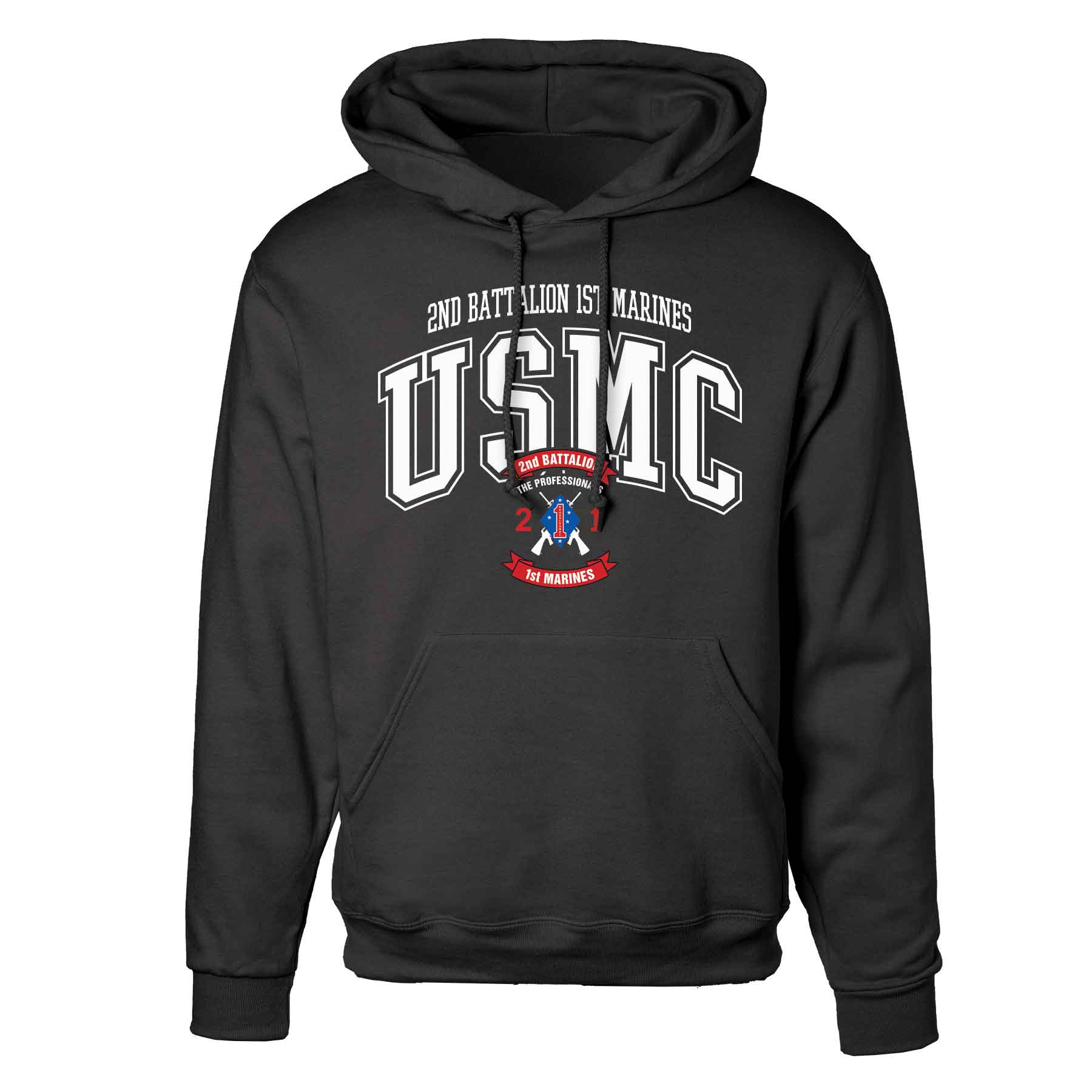 2nd Battalion 1st Marines Arched Hoodie