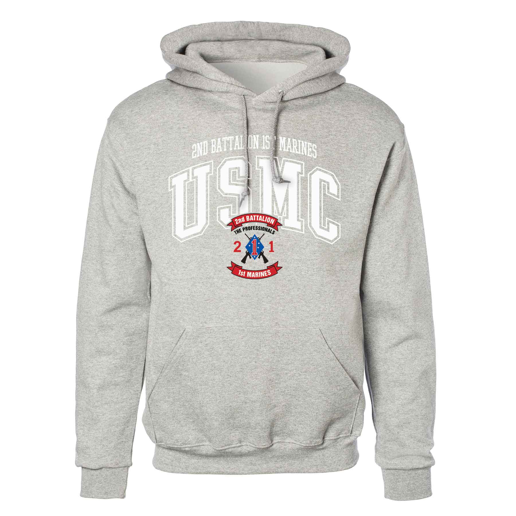 2nd Battalion 1st Marines Arched Hoodie - Image 2