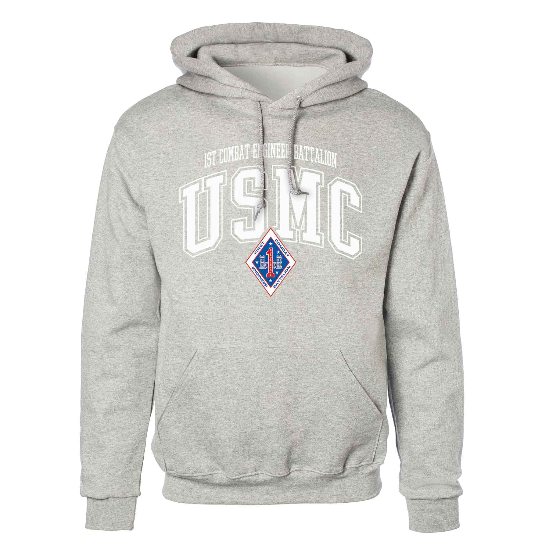 1st Combat Engineer Battalion Arched Hoodie - Image 2