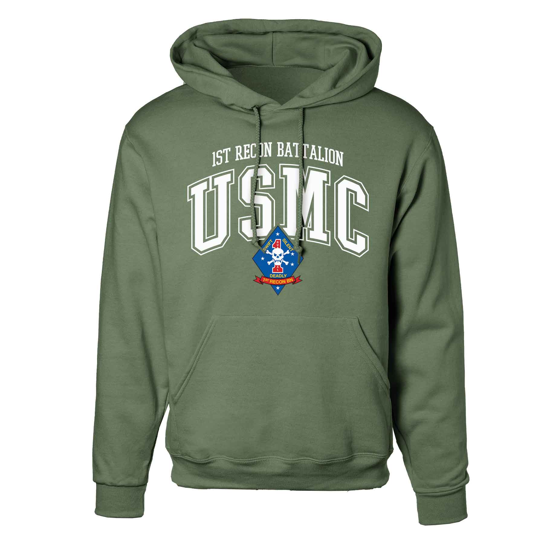 1st Recon Battalion Arched Hoodie - Image 4