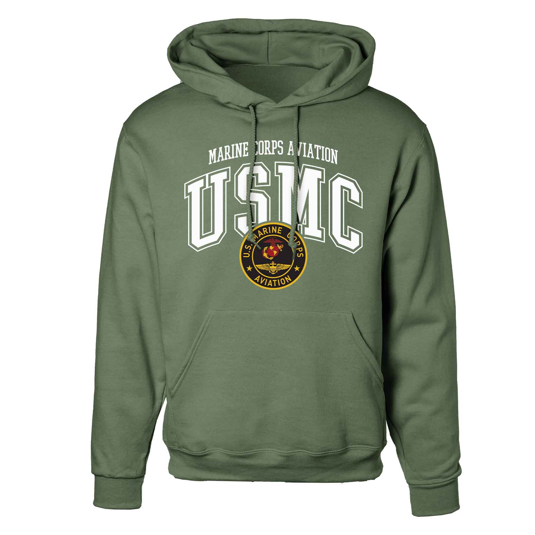Marine Corps Aviation Arched Hoodie - Image 4
