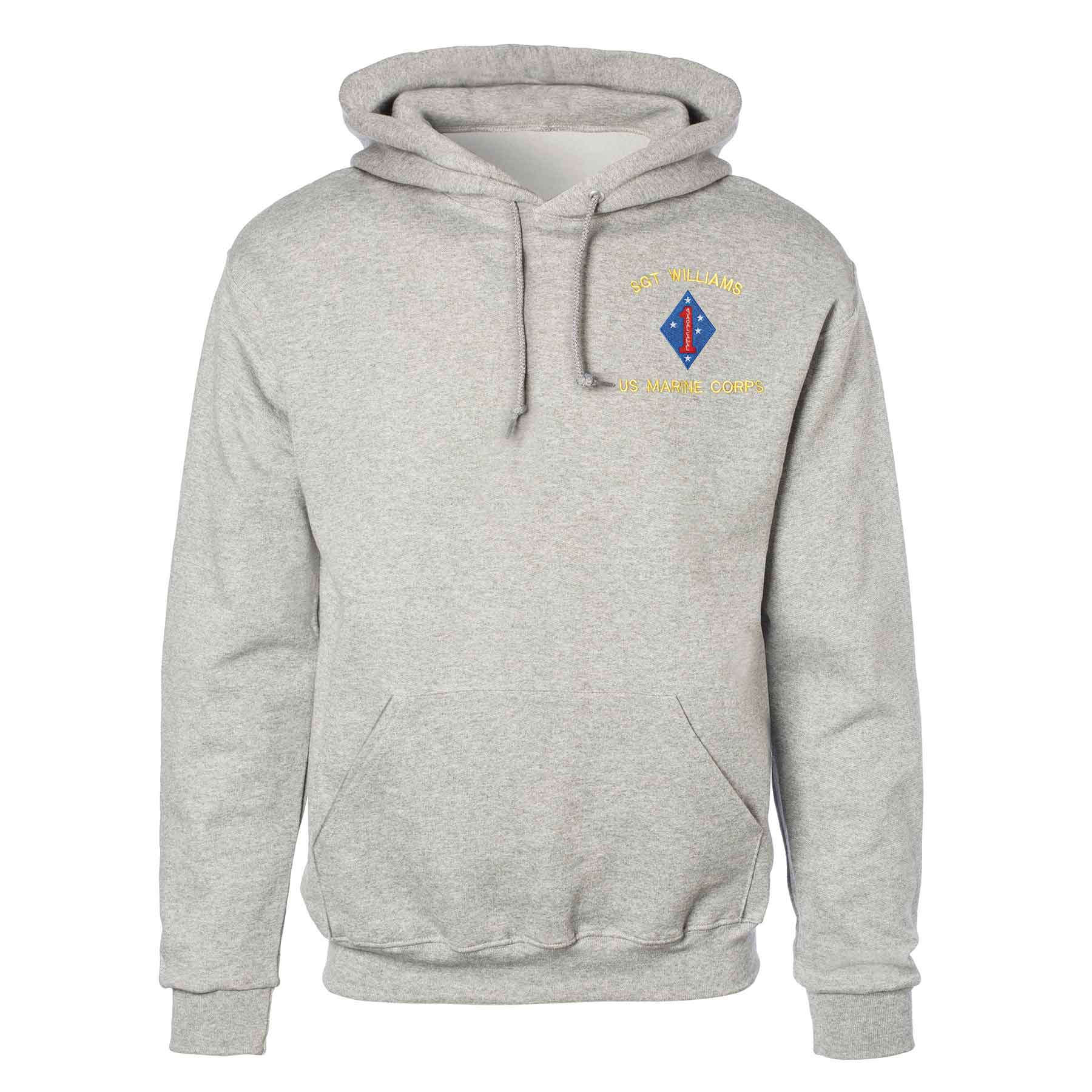 Guadalcanal 1st Marine Division Embroidered Hoodie - Image 2