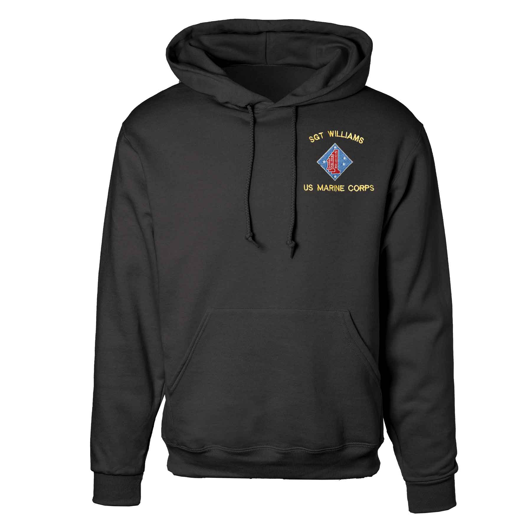 1st Battalion 1st Marines Embroidered Hoodie