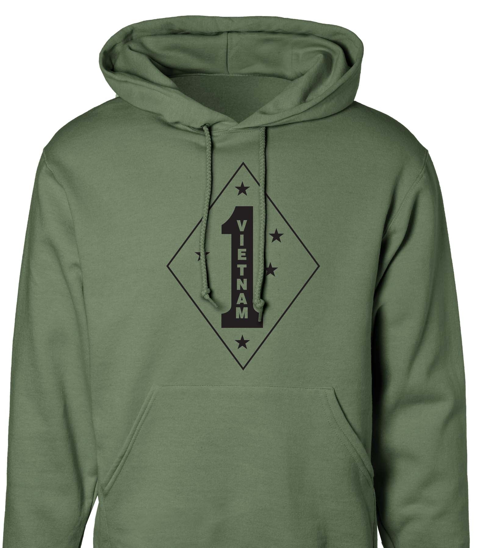 Vietnam - 1st Marine Division Hoodie - Image 3