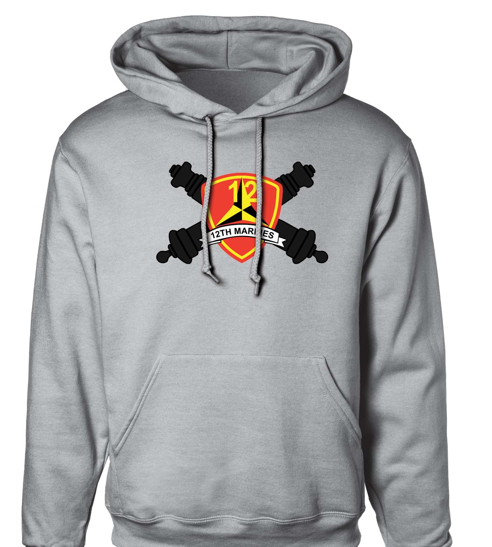 12th Marines Regimental Hoodie- Crossed Cannons