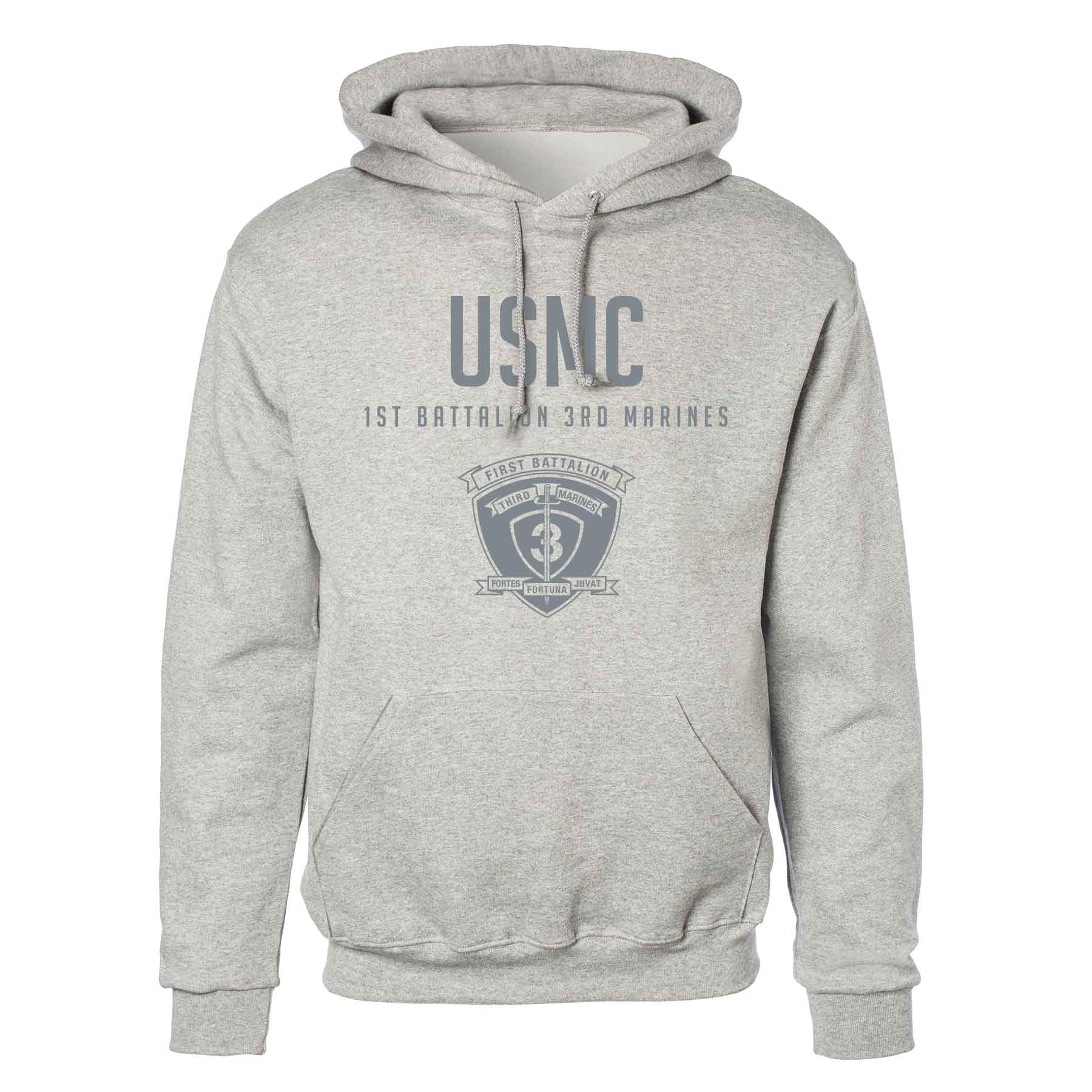 1st Battalion 3rd Marines Tonal Hoodie - Image 2