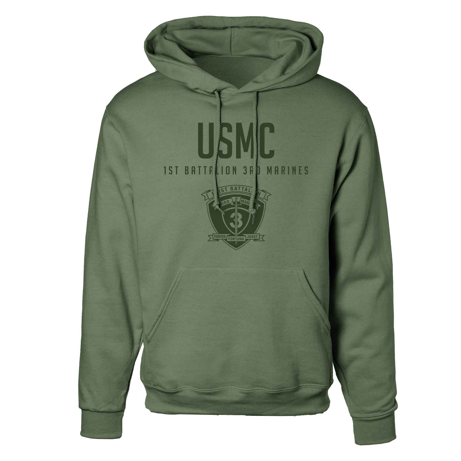 1st Battalion 3rd Marines Tonal Hoodie - Image 4