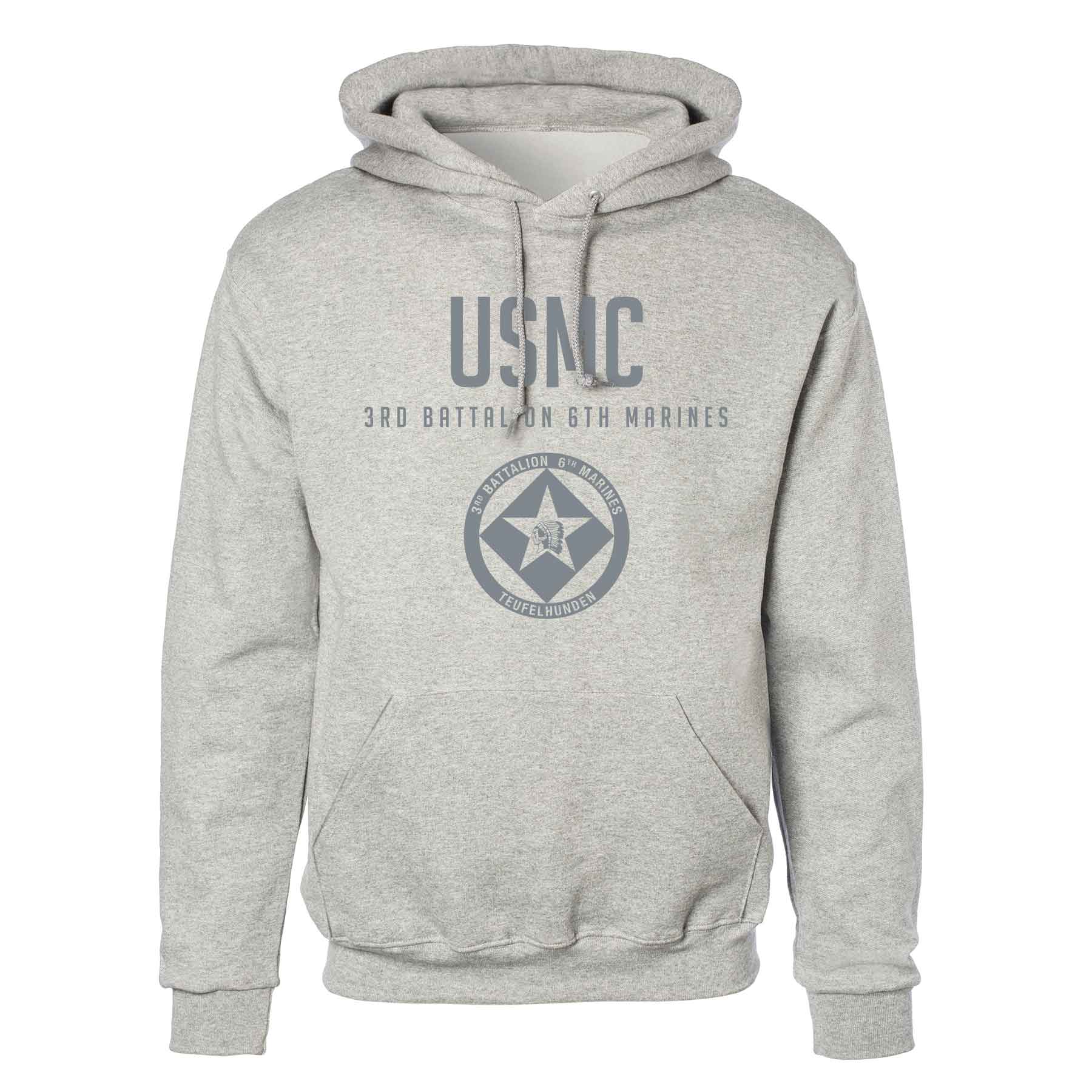 3rd Battalion 6th Marines Tonal Hoodie - Image 2