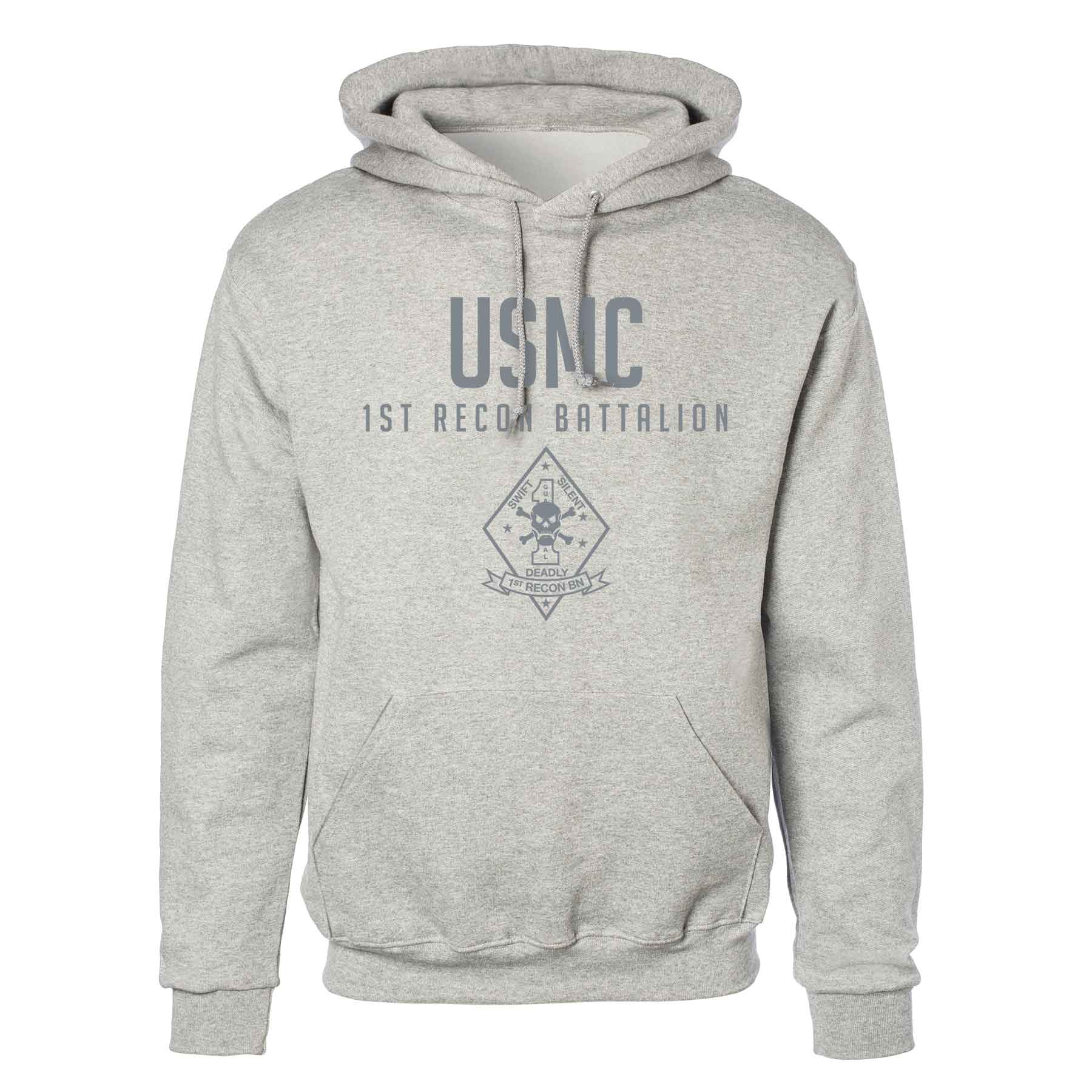 1st Recon Battalion Tonal Hoodie - Image 2