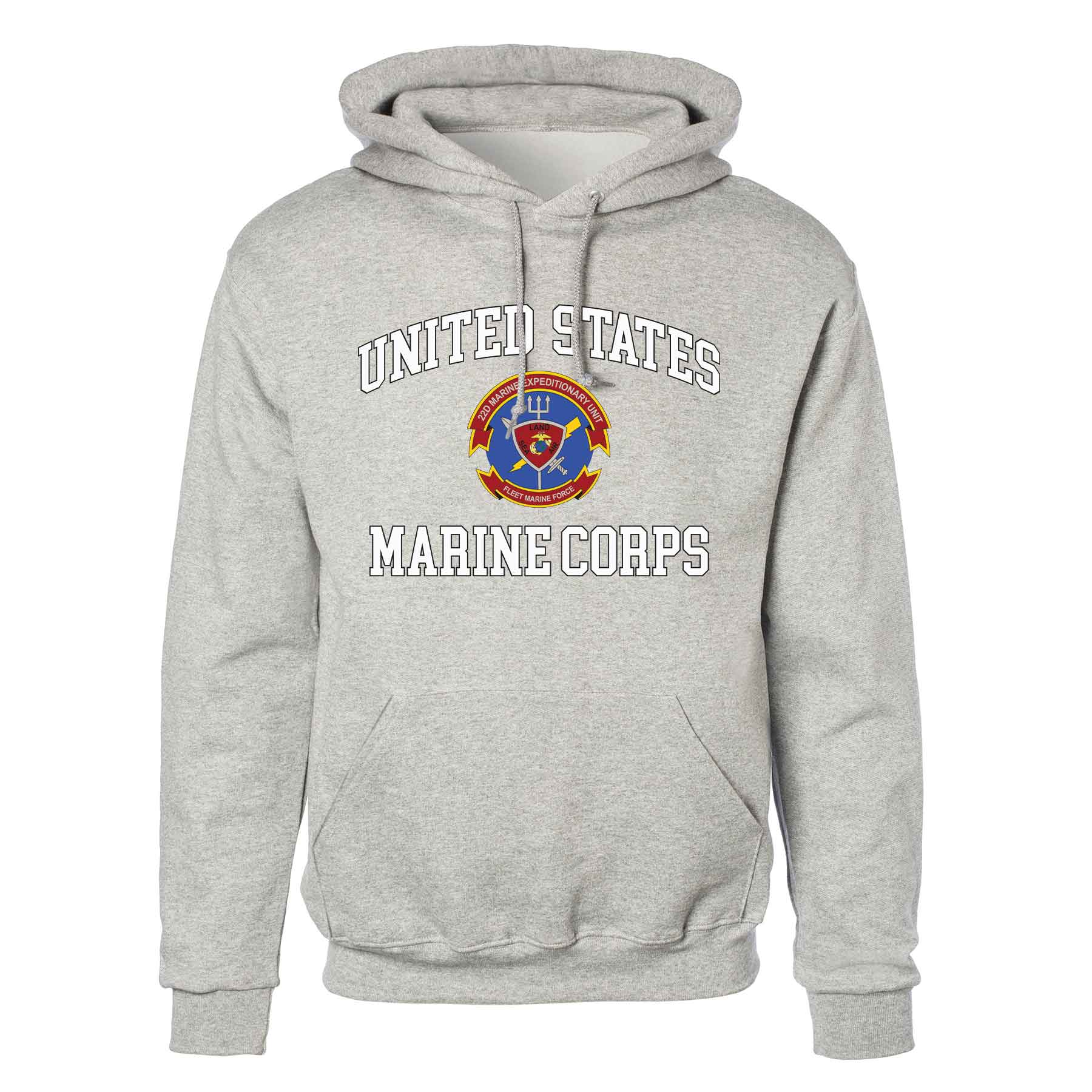 22nd MEU Fleet Marine Force USMC Hoodie - Image 2